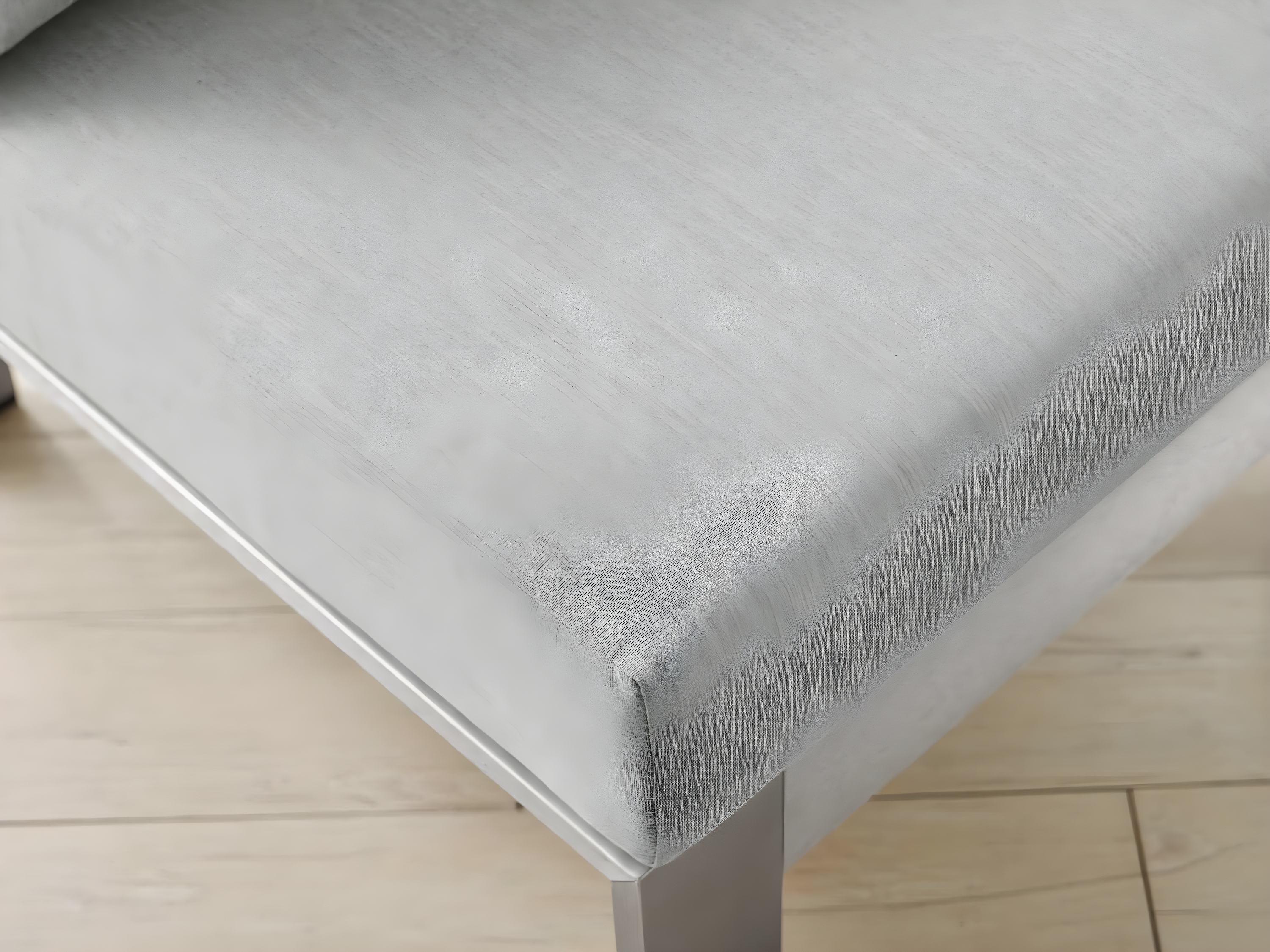 Modway Shore 23.5" Fabric Outdoor Patio Armless Chair in Silver Gray