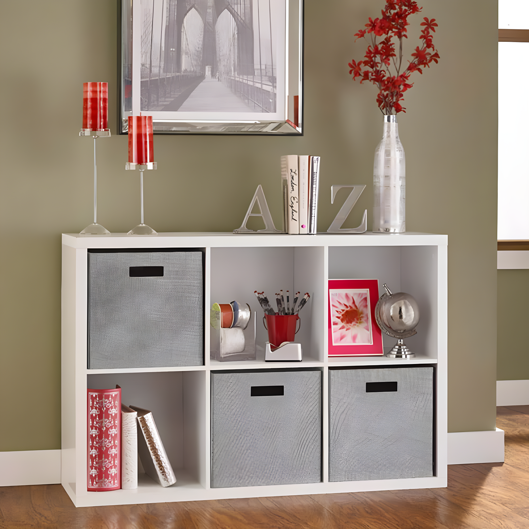 Decorative Storage 30'' H x 43.98'' W Cube Bookcase