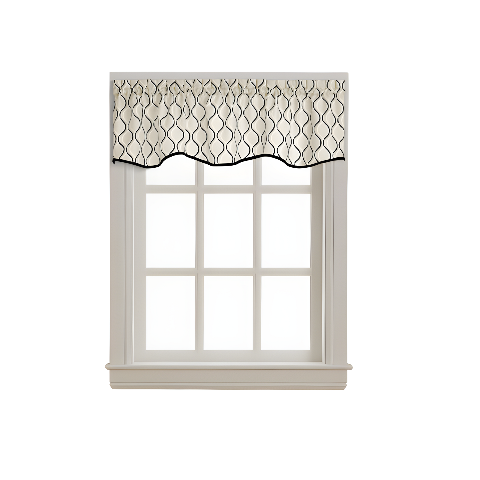 Curtainworks Bettie Geometric Tailored 58" Window Valance