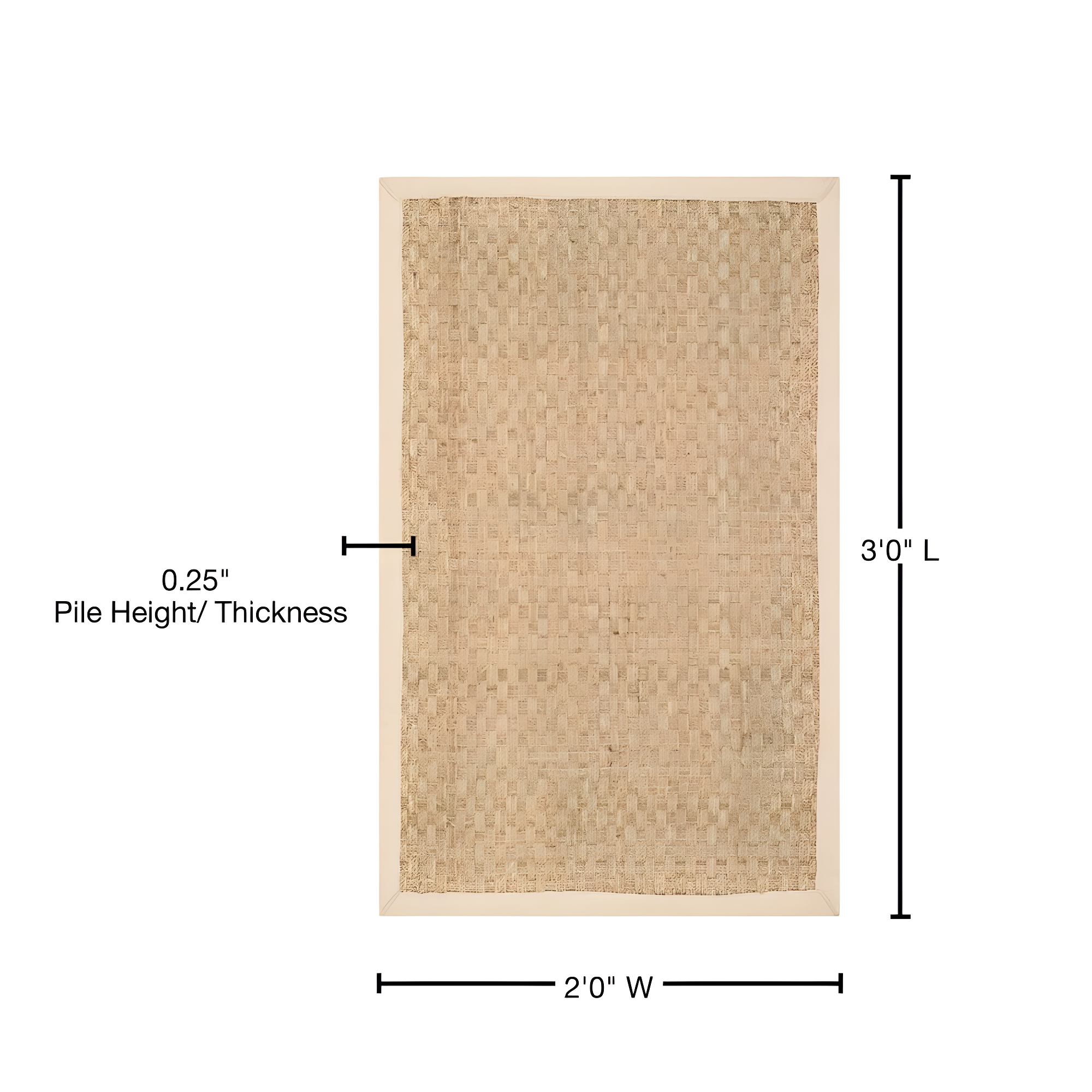 Natural Fiber NF114 Power Loomed Indoor Accent Rug - Natural/Beige - 2'x3' - Safavieh.