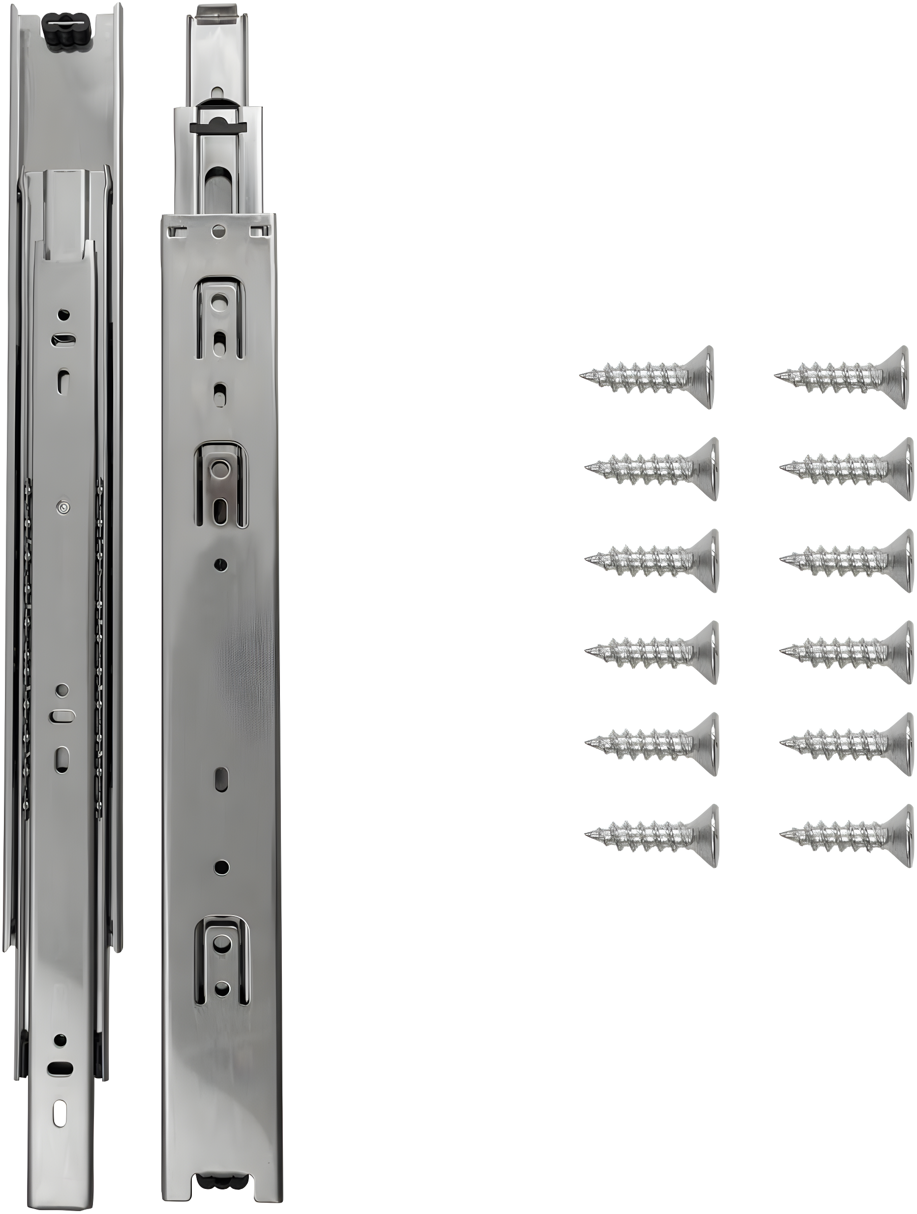 Drawer Slide Side Mount Full Extension Cadmium Finish