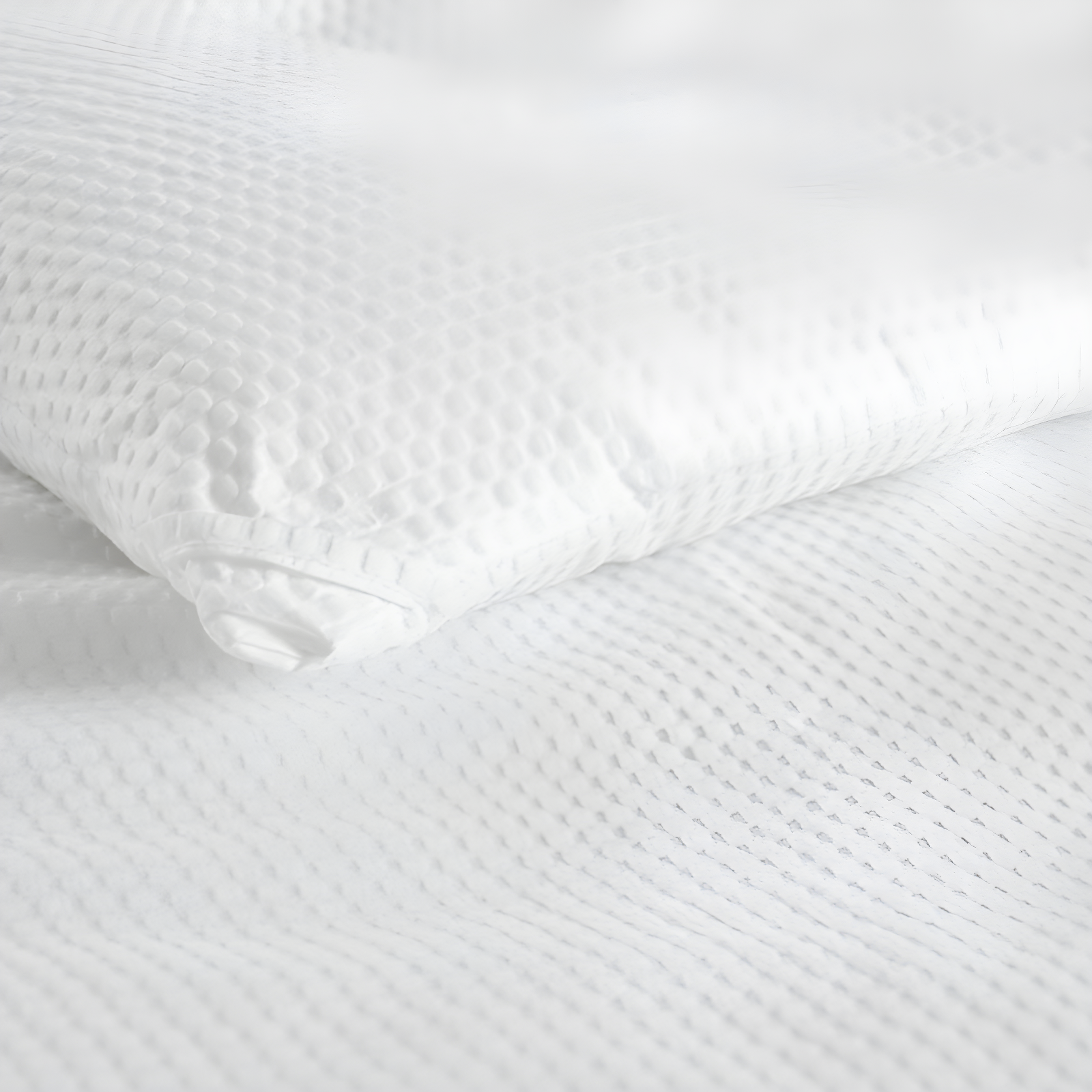 Full/Queen Honeycomb Textured Oversized Down Alternative Comforter White - Madison Park: Microfiber Bedding Insert
