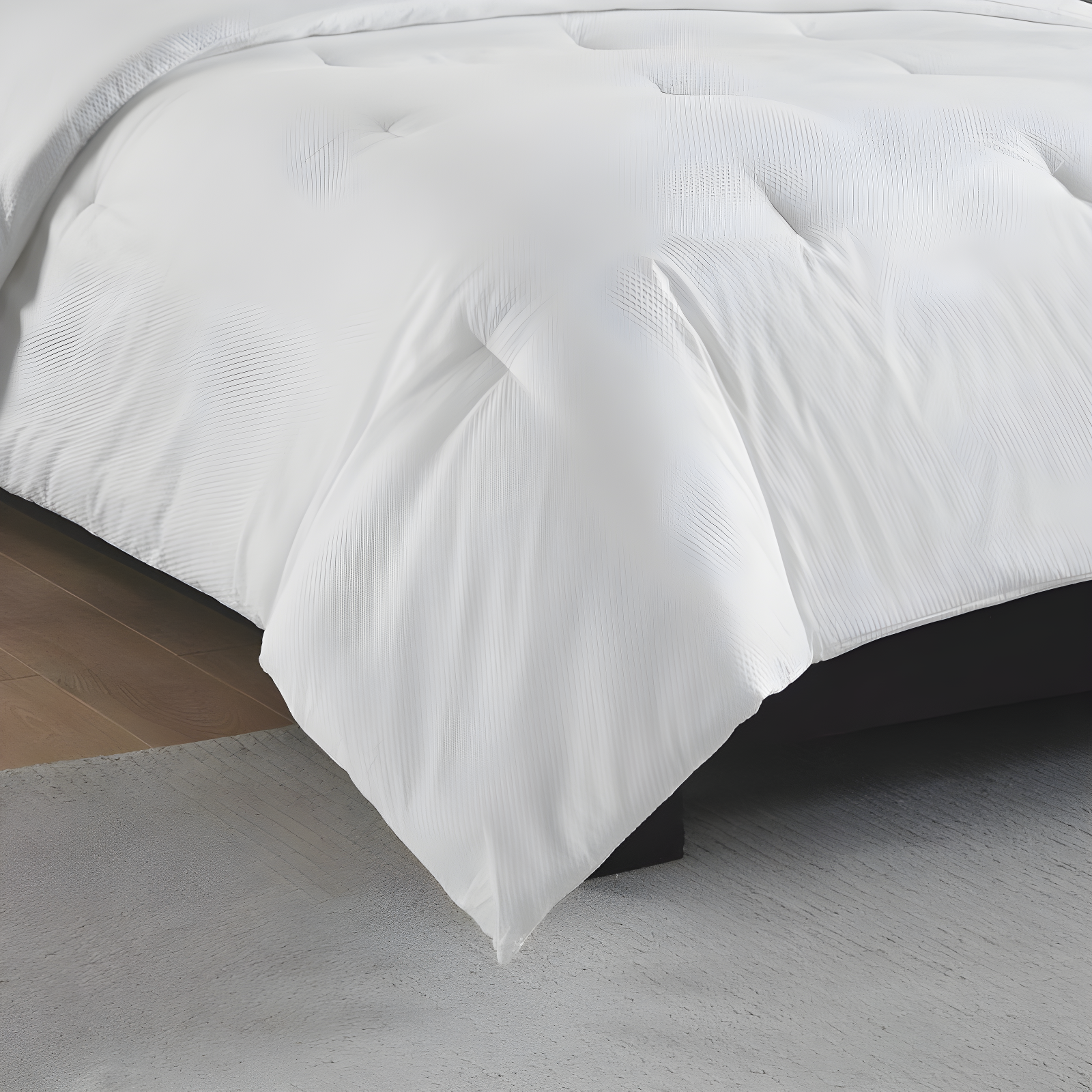 Full/Queen Honeycomb Textured Oversized Down Alternative Comforter White - Madison Park: Microfiber Bedding Insert