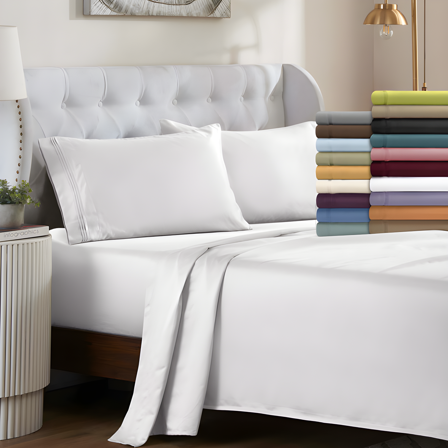 Luxury Egyptian-Quality Cotton 650 Thread Count Sateen Sheet Set