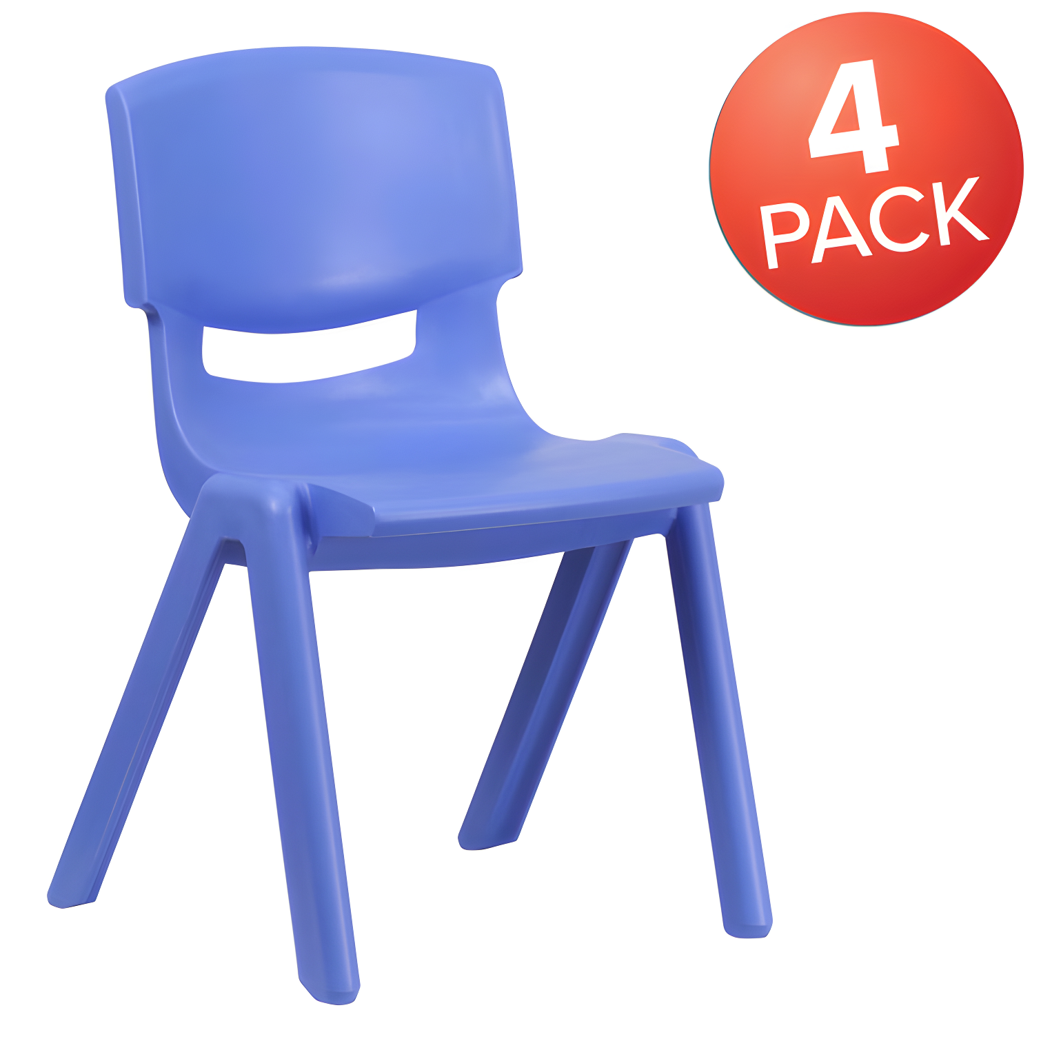 Flash Furniture Goddard Plastic Stack School Chair with Seat, 3rd-7th School Chair (Set of 4)
