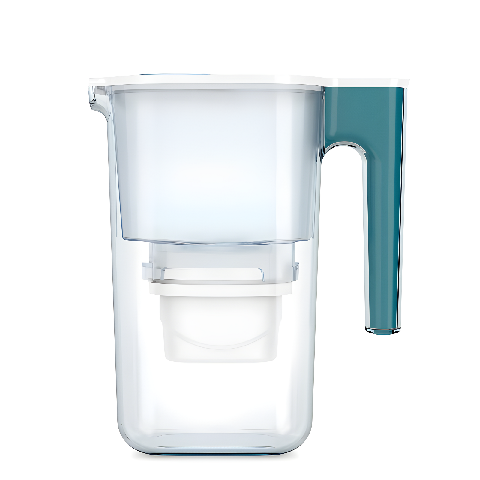 Aqua Optima Perfect Pour 6 Cup Water Filter Pitcher By Aqua Optima, Ergonomic, Eliminates Splashes And Spills, Bpa Free, Wqa Certified, Includes 6 Evolve+ Water Filters, Blue