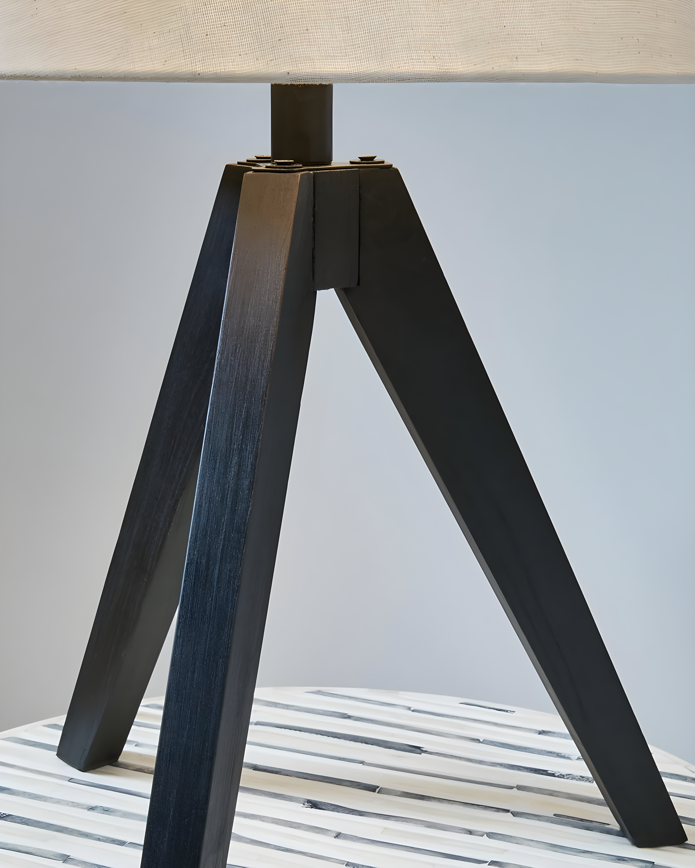 George Oliver Hacı Solid Wood Tripod Lamp (Set of 2)