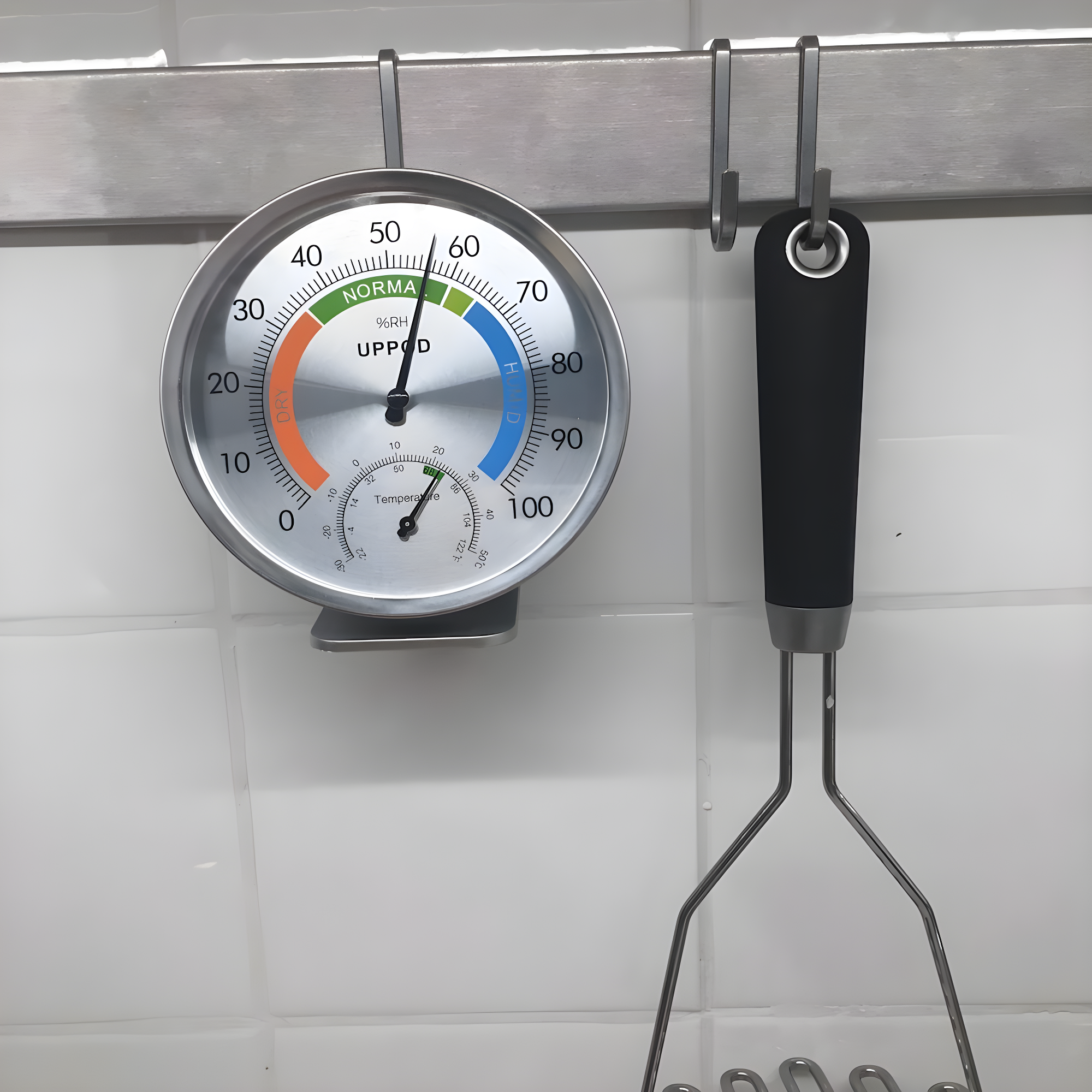 5" Indoor Outdoor Hygrometer/Thermometer, Humidity Gauge Indicator Temperature Humidity Monitor, Analog Hygrometer Humidor (English Version)