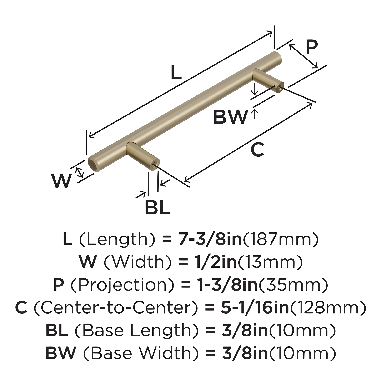 Bar Pulls Center to Center Bar Pull