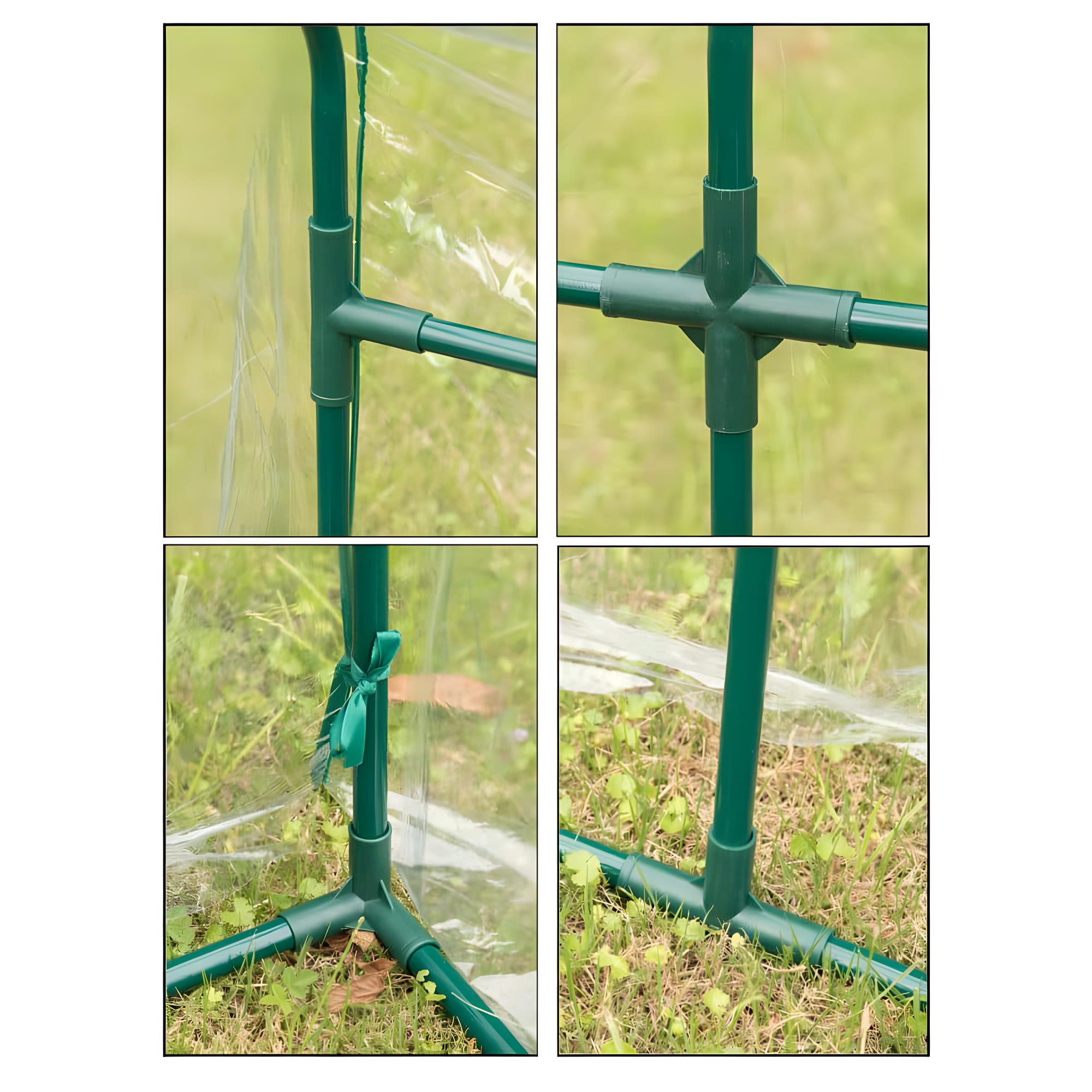 Gardenised Green Outdoor Waterproof Portable Plant Greenhouse with 2 Clear Zippered Windows, Medium