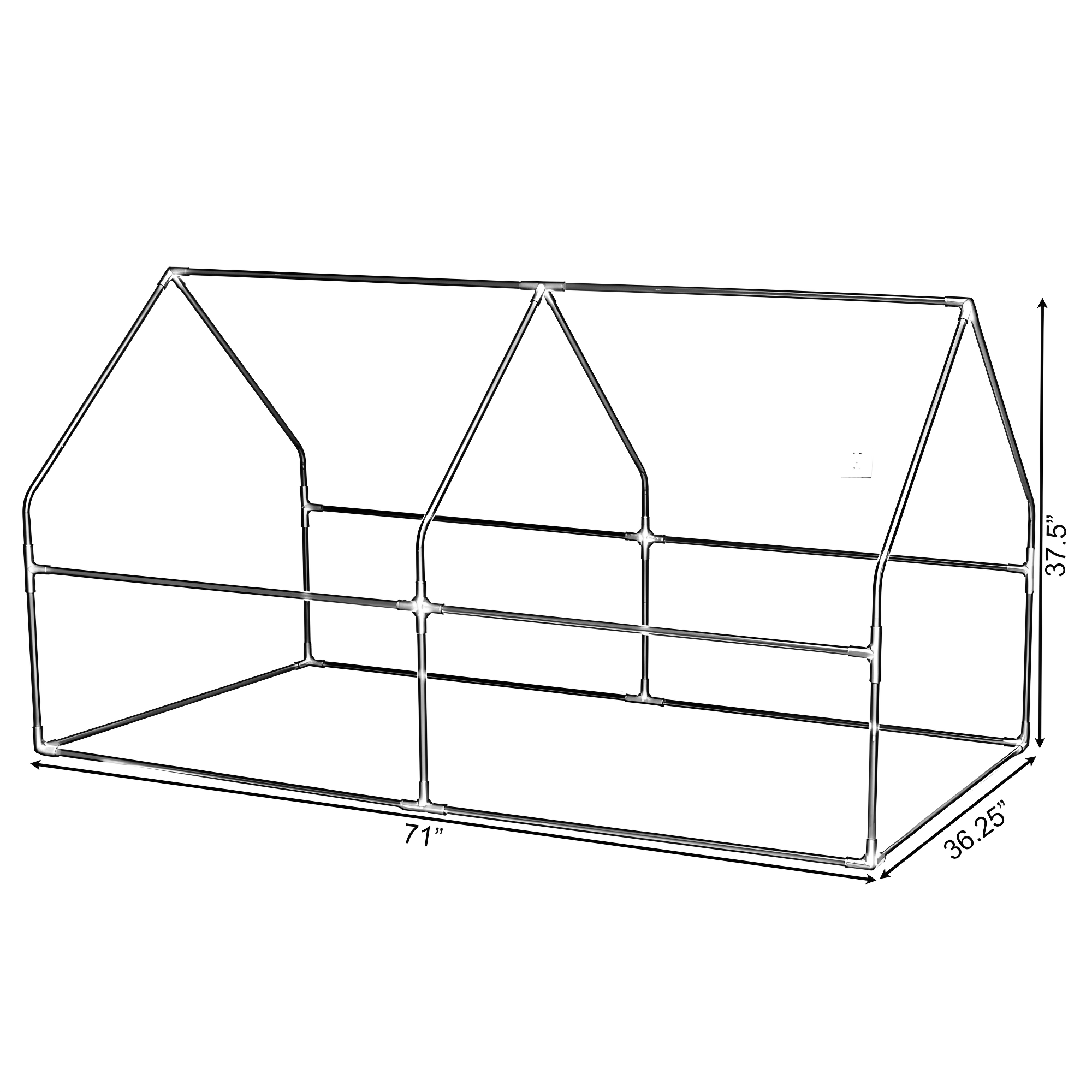 Gardenised Green Outdoor Waterproof Portable Plant Greenhouse with 2 Clear Zippered Windows, Medium