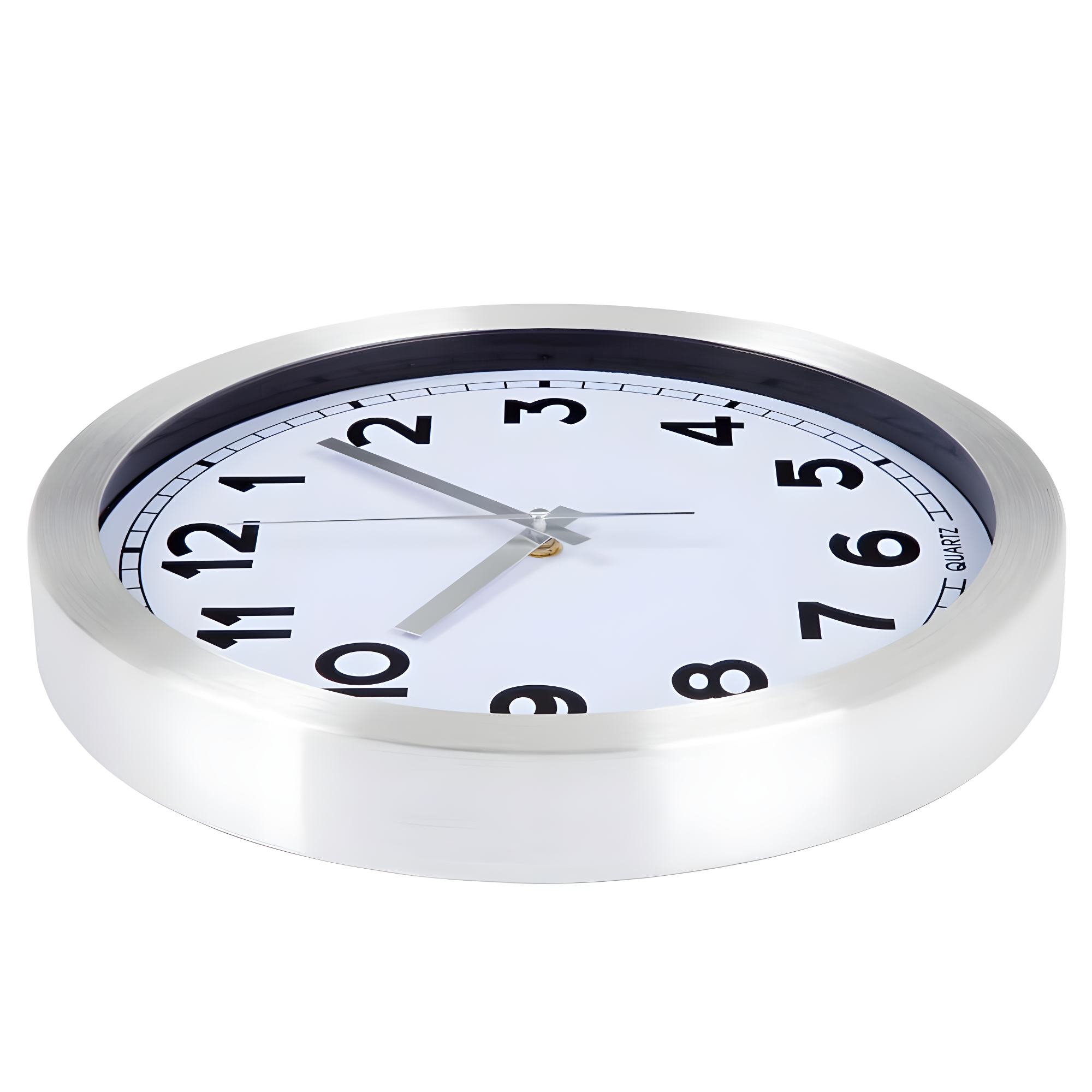 Everyday Home 12 Inch Brushed Aluminum Wall Clock