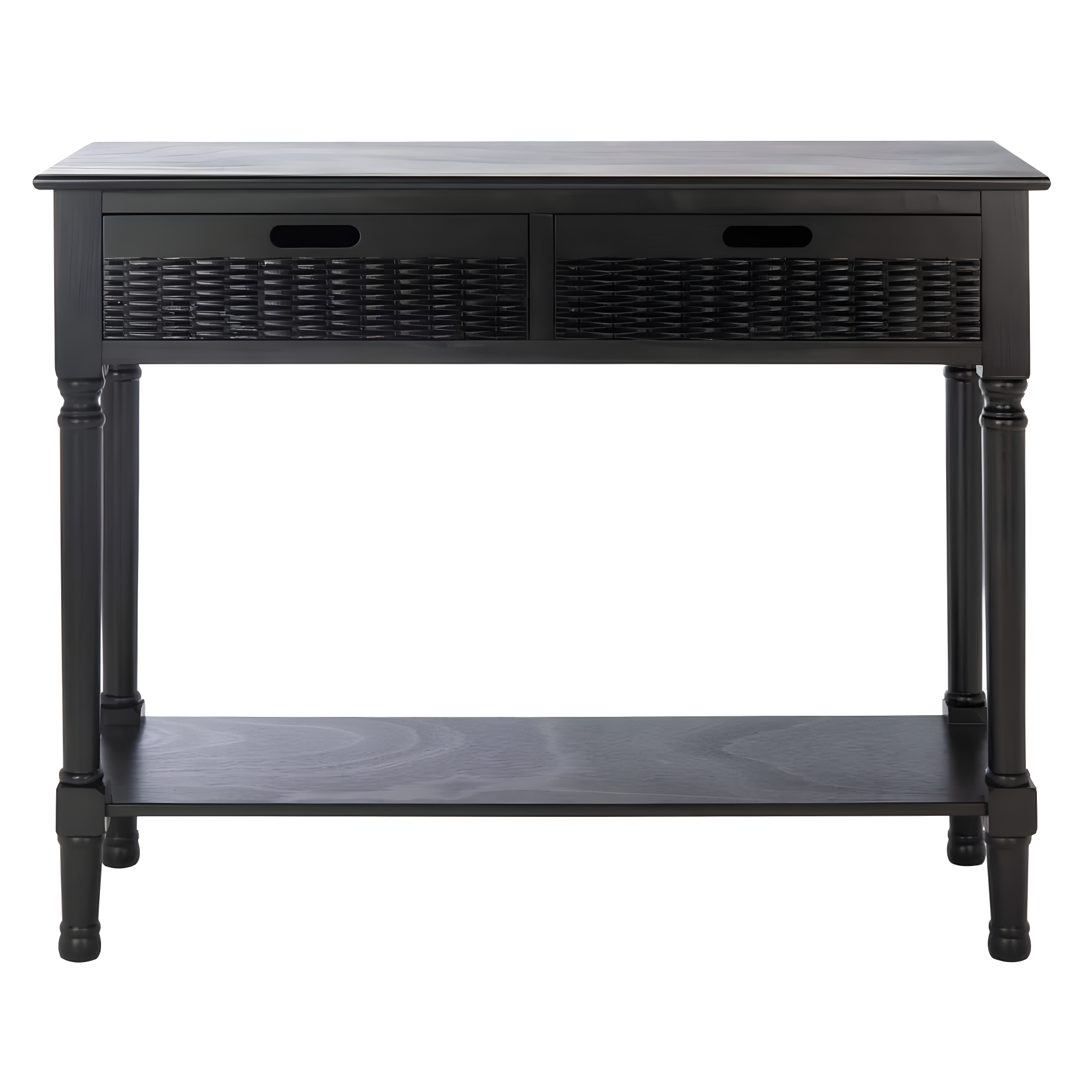 Landers 2 Drawer Console Table - CNS5710B - Black - Safavieh