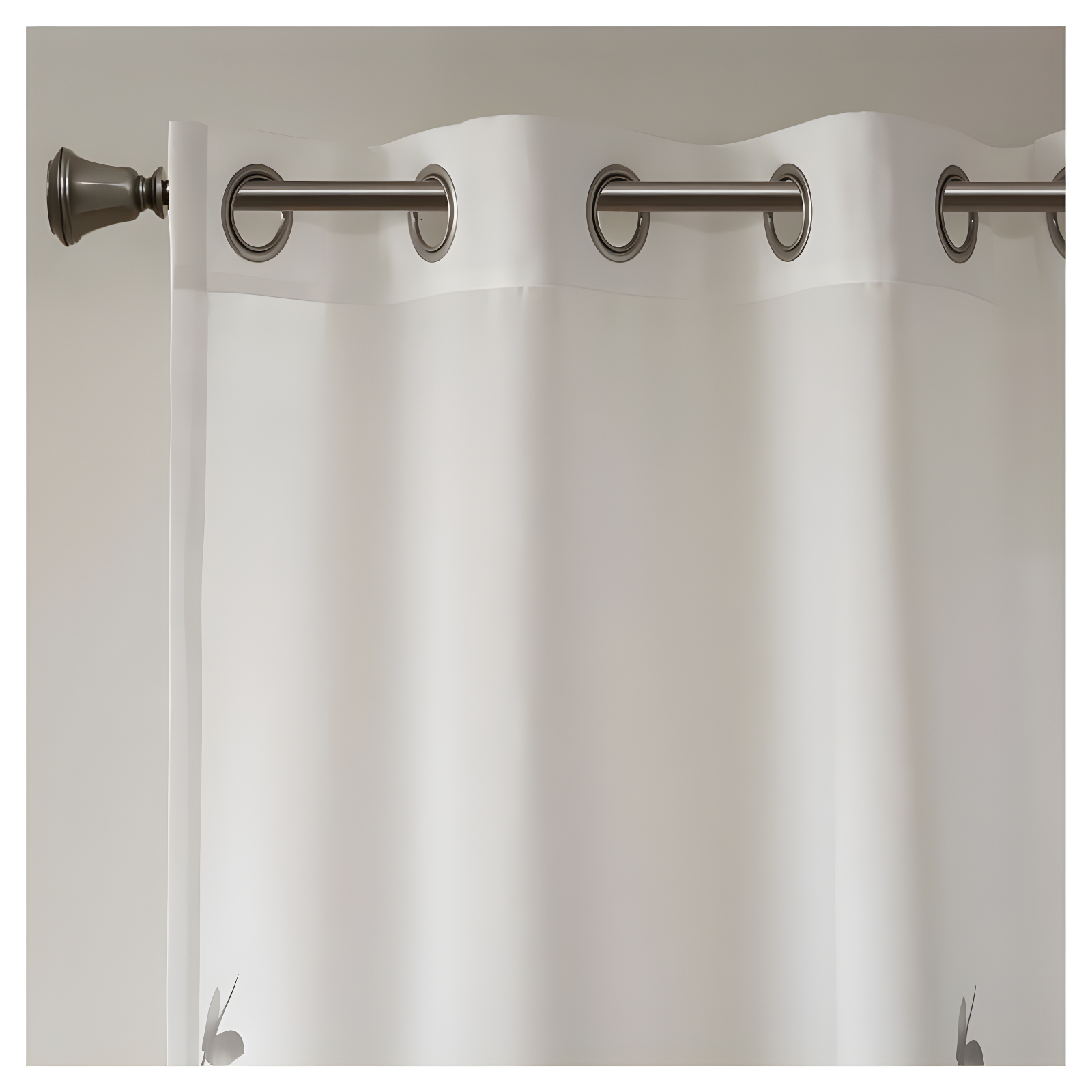 50"x84" Madison Park Sheer Rosalie Burnout Printed Curtain Panel Gray: Light Filtering, Floral, Modern, Indoor Use