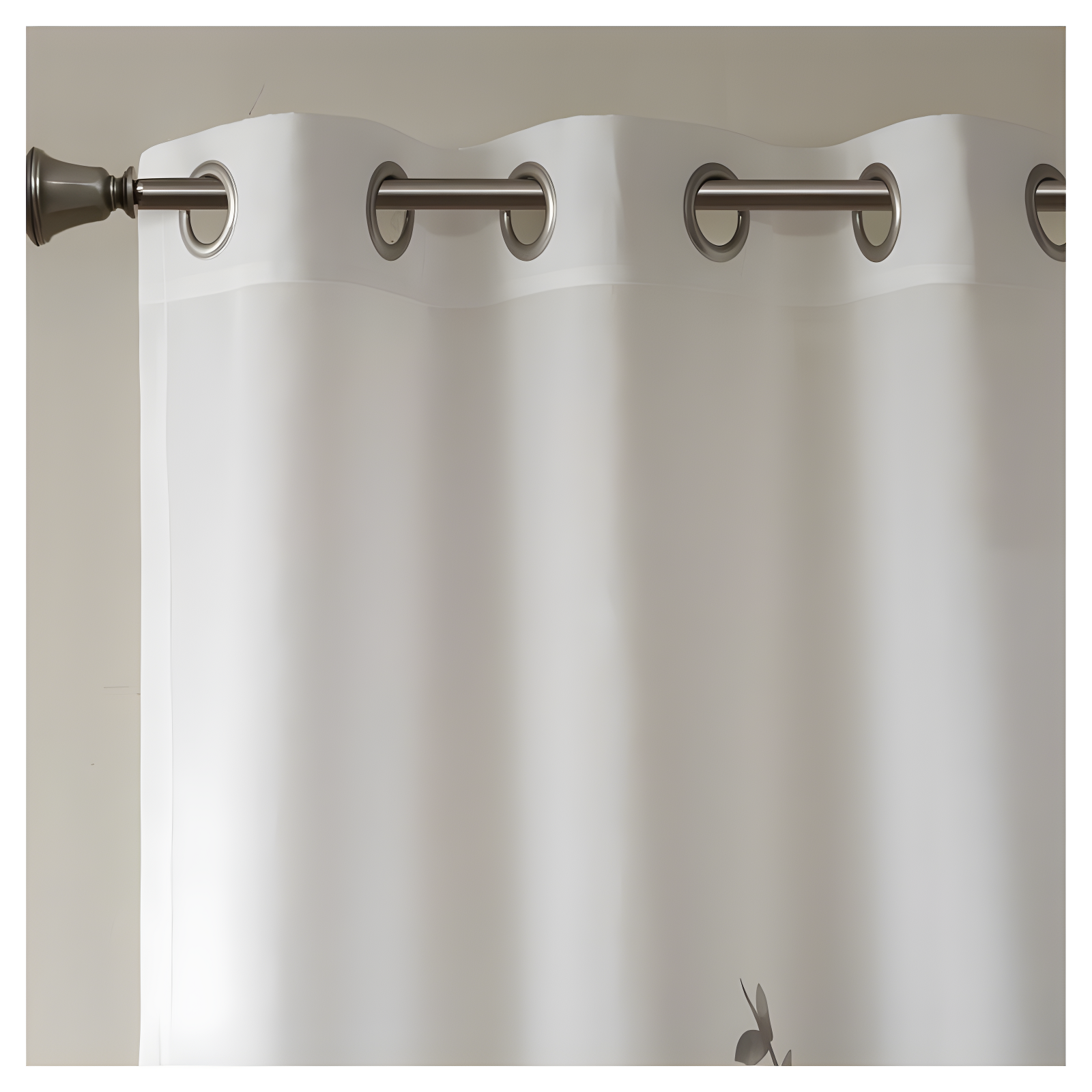 50"x84" Madison Park Sheer Rosalie Burnout Printed Curtain Panel Gray: Light Filtering, Floral, Modern, Indoor Use
