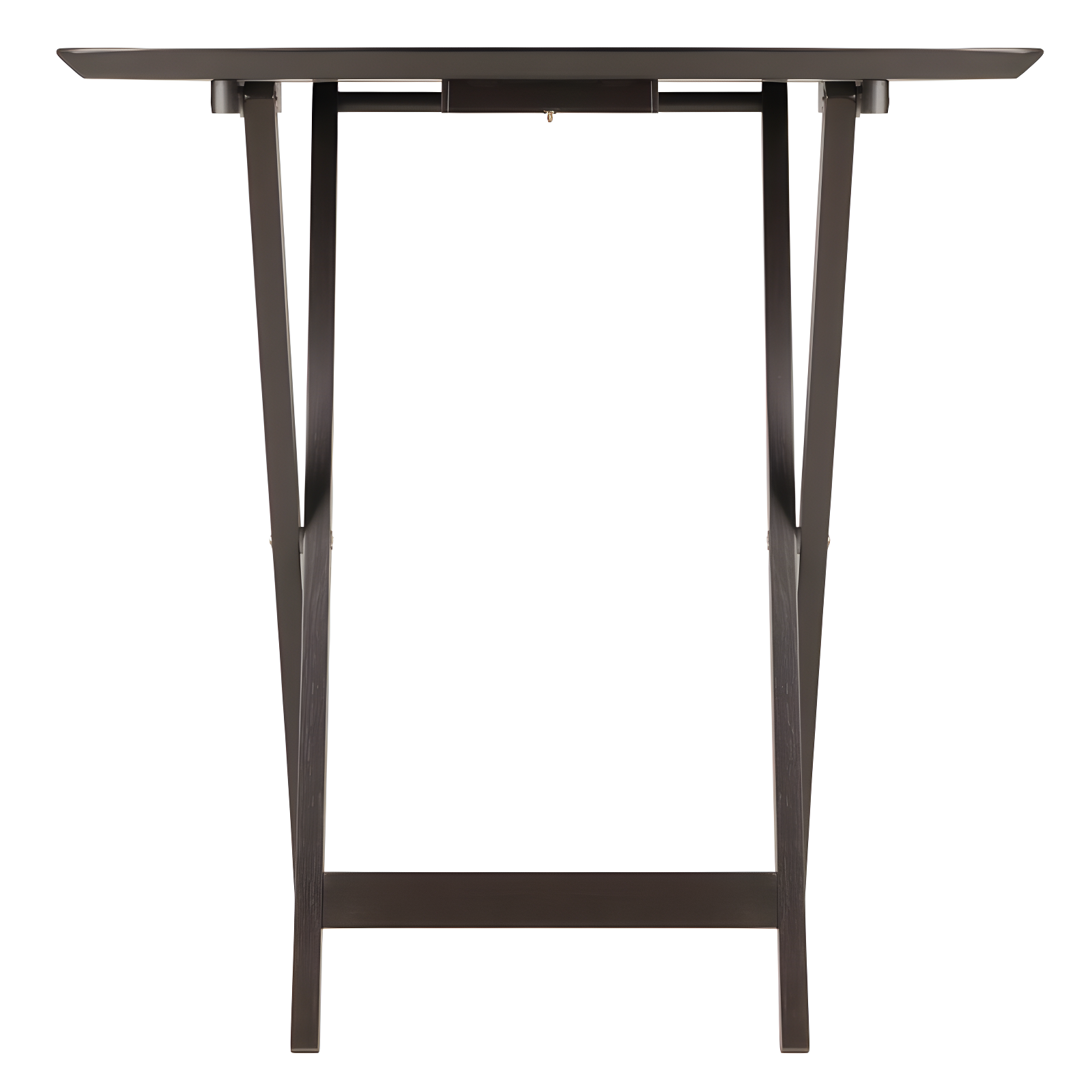 5pc Anila Fan Shape Snack Table Coffee - Winsome: Solid Wood Folding Tables, Beveled Edges, Storage Rack