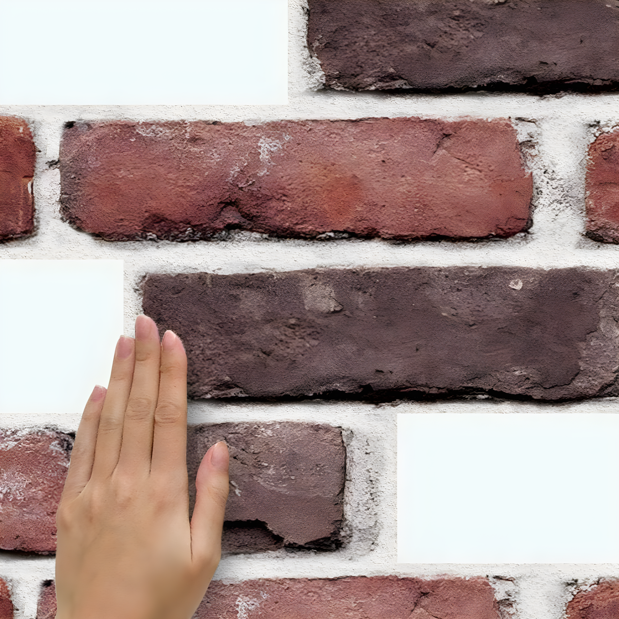 Brick Peel and Stick Giant Wall Decal Red - RoomMates: Vinyl Self-Adhesive Modern Decor, 24pc