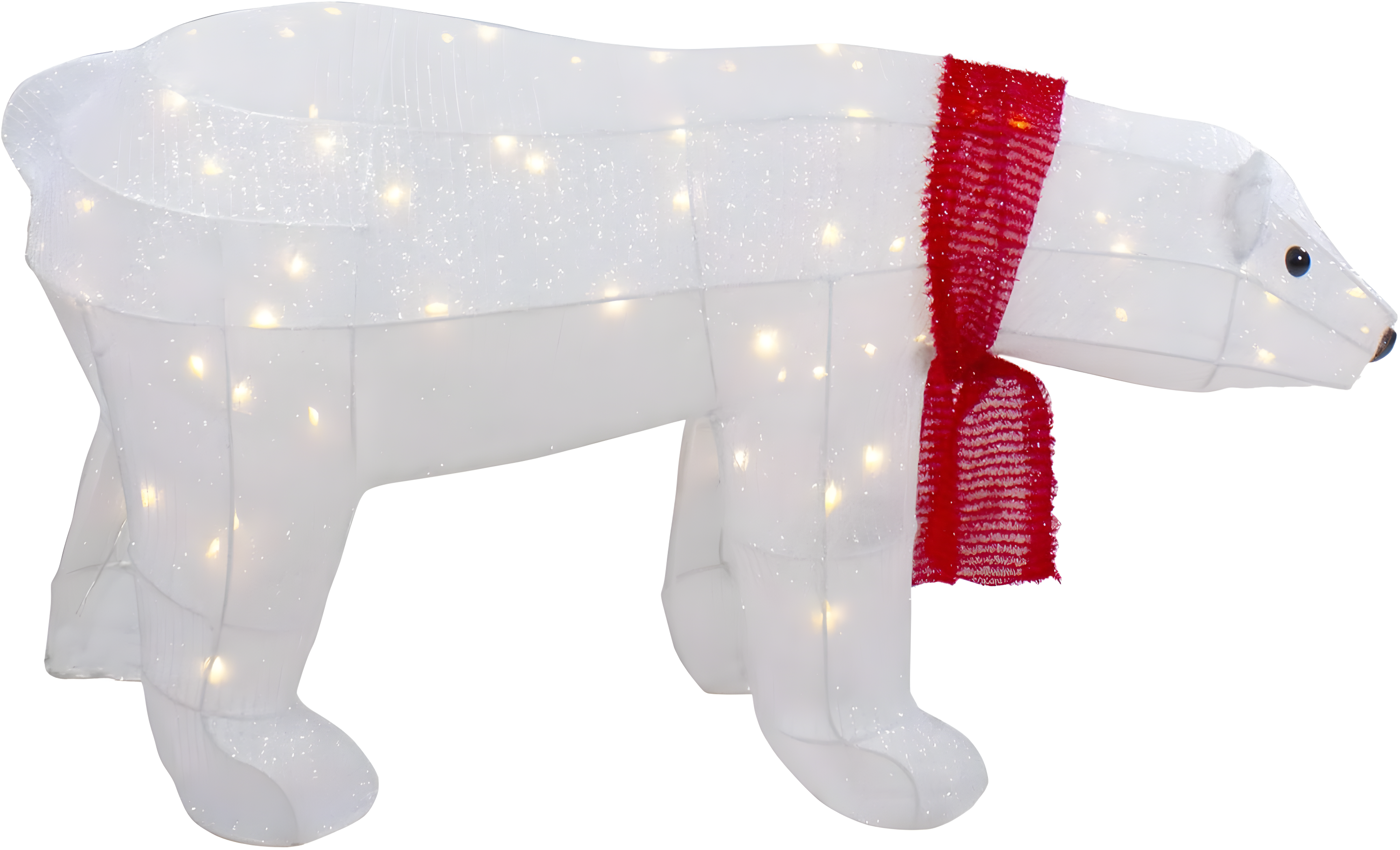 Northlight Seasonal 32" LED Lighted Tinsel Polar Bear Outdoor Christmas Decoration