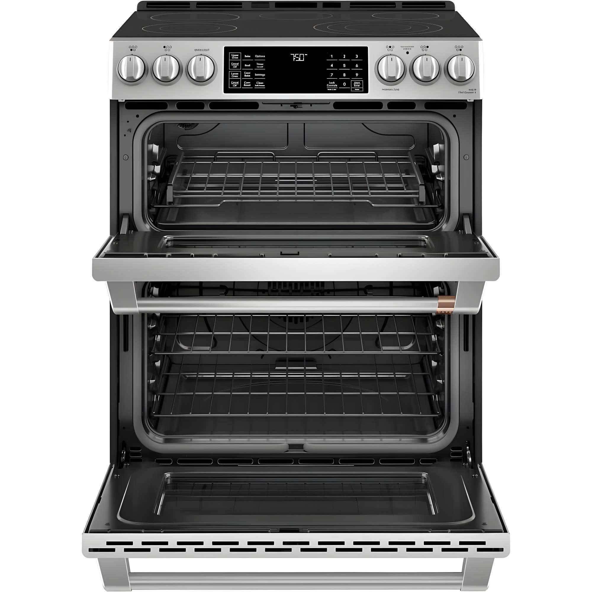Café Café 30" 6.7 cu. ft. Smart Slide-in Electric Range with Convection and Radiant Cooktop CES750P2MS1