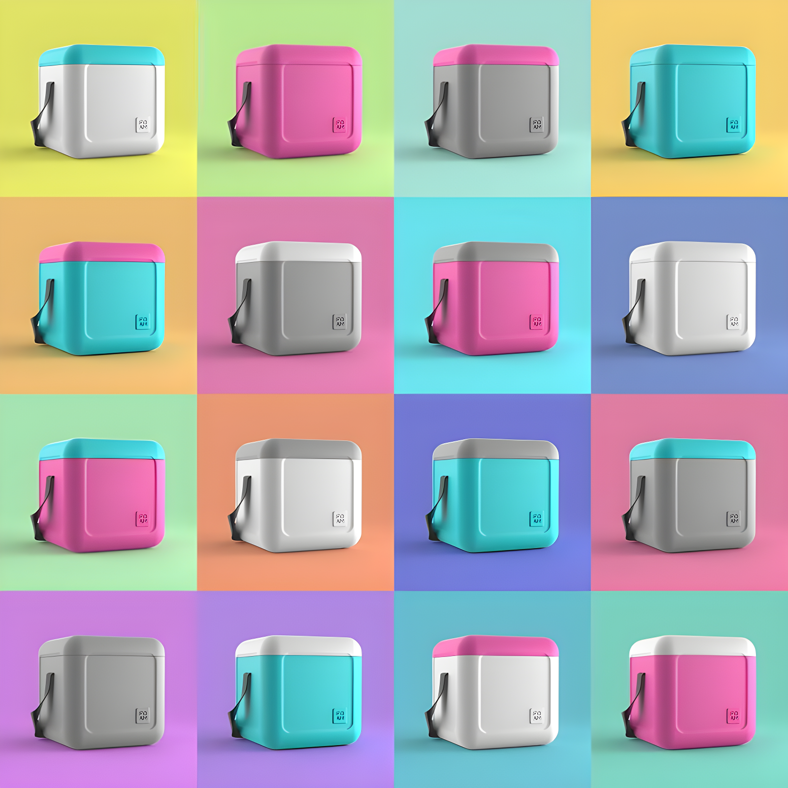 FOAM FOAM Portable 22 Quart EVA Lightweight Beach Rigid Hybrid Soft Side Cooler that Holds 30 Cans & Ice