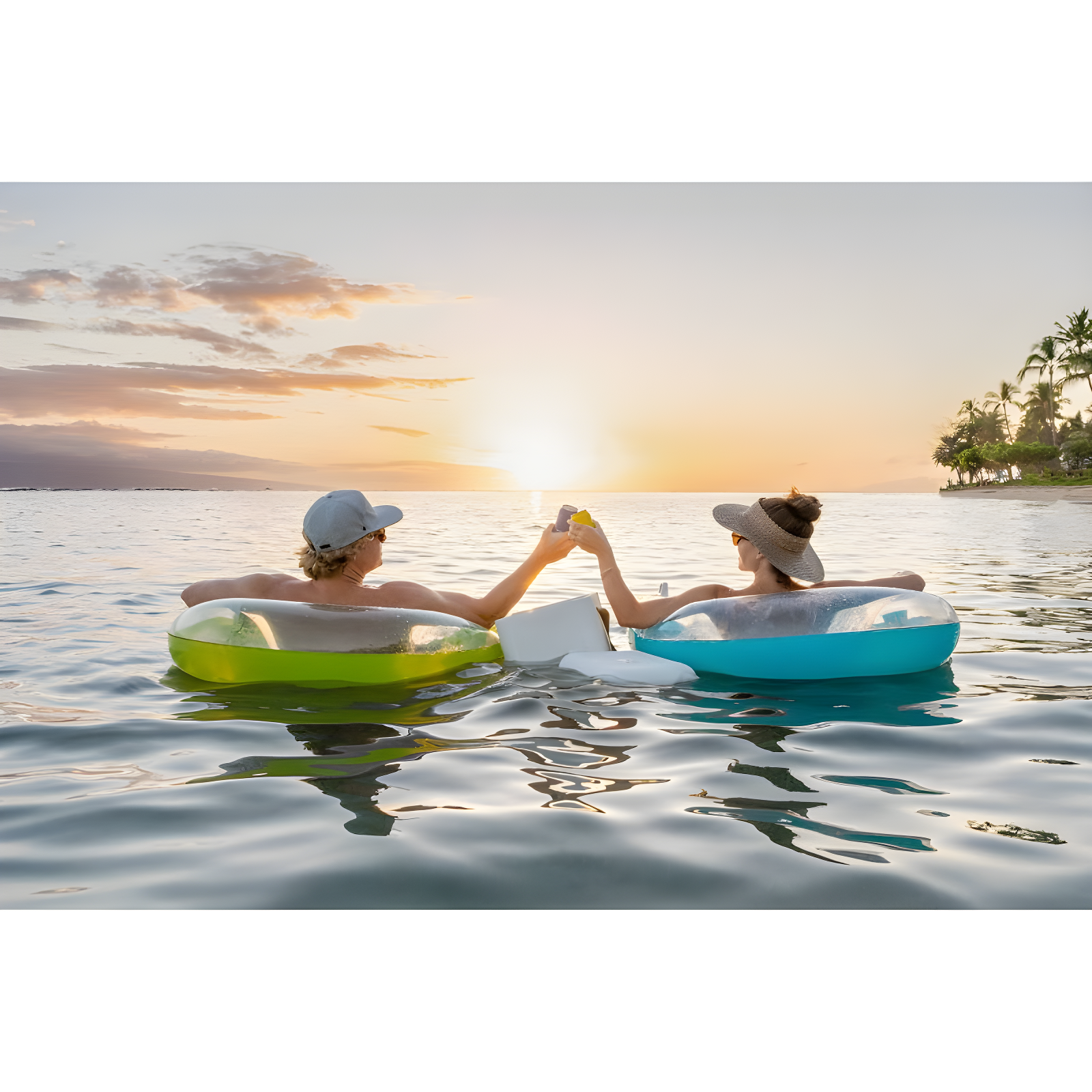 FOAM FOAM Portable 22 Quart EVA Lightweight Beach Rigid Hybrid Soft Side Cooler that Holds 30 Cans & Ice