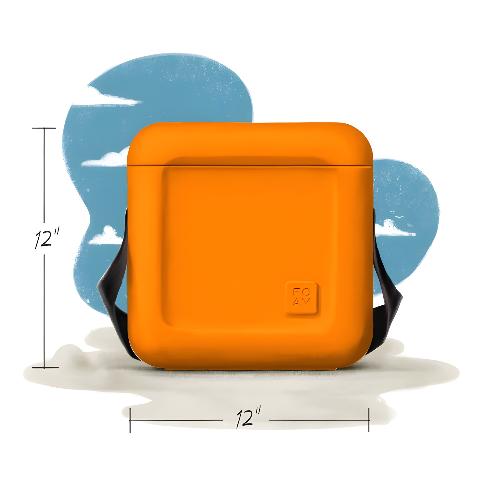 FOAM FOAM Portable 22 Quart EVA Lightweight Beach Rigid Hybrid Soft Side Cooler that Holds 30 Cans & Ice