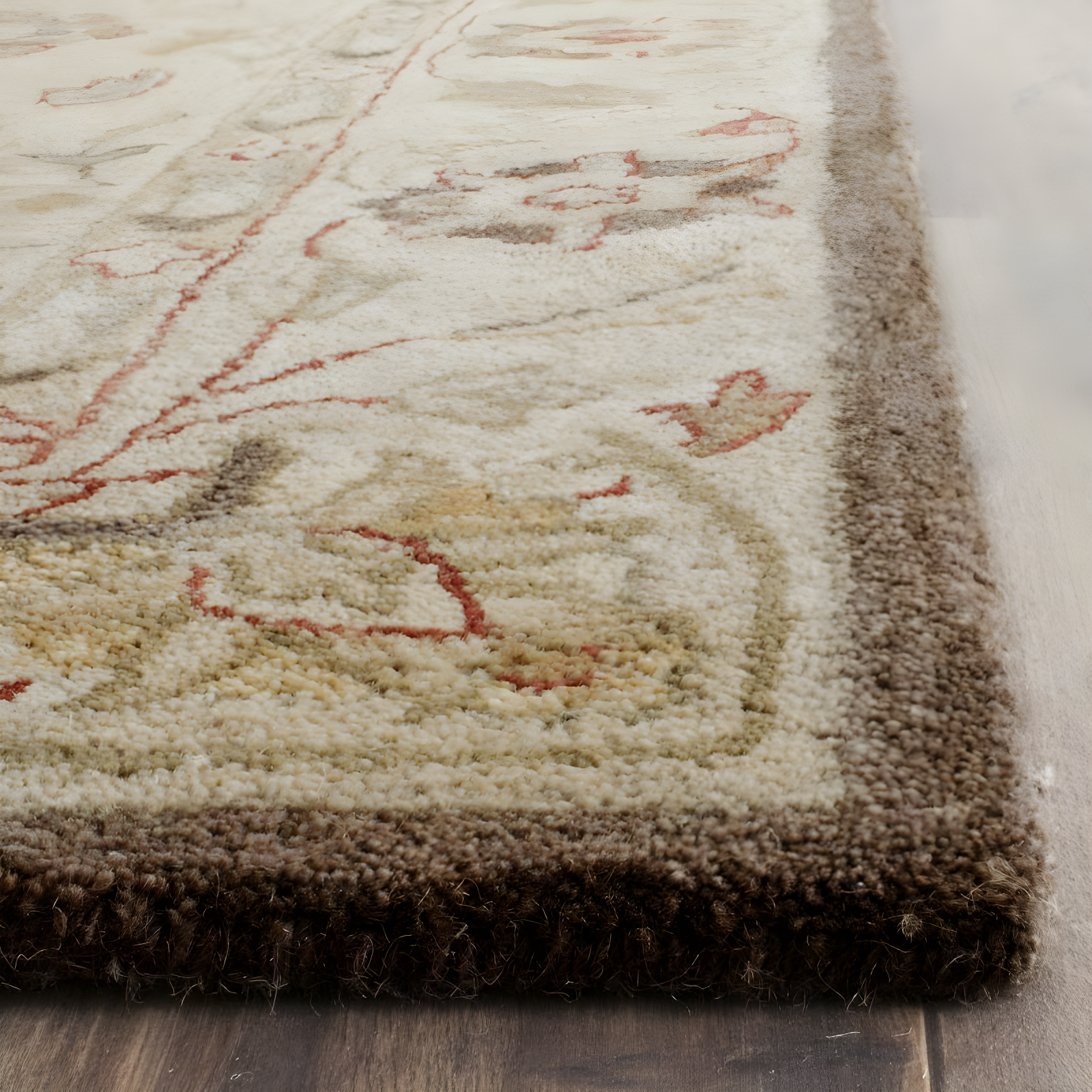 Antiquity AT812 Hand Tufted Indoor Area Rug - Beige/Beige - 5'x8' - Safavieh