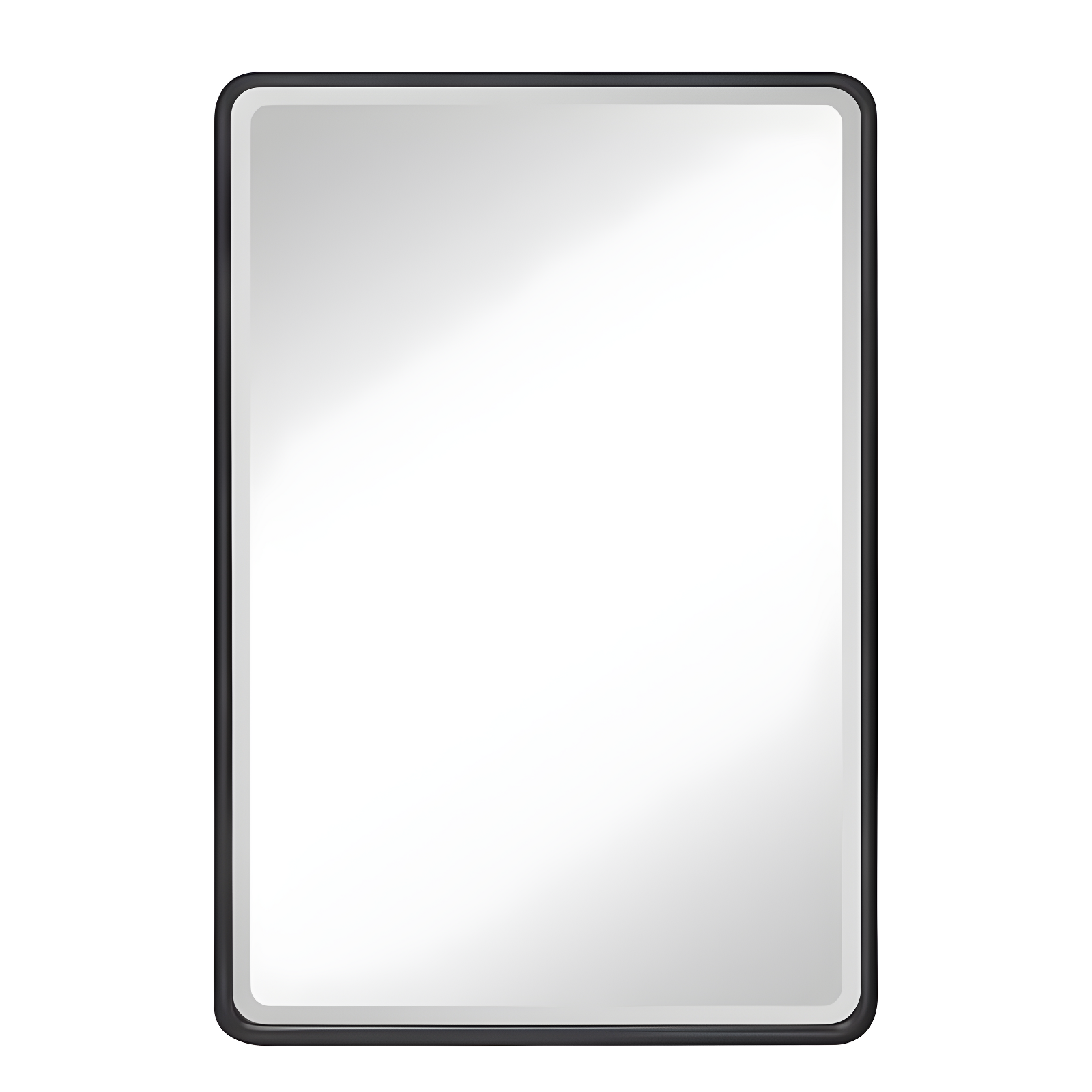 TEHOME Farmhouse 16 in. W x 24 in. H Small Recessed Metal Rectangular Bathroom Medicine Cabinets with Mirror in Matt Black