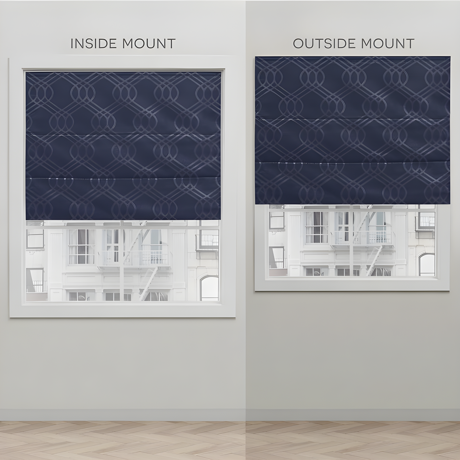 Amalgamated Textiles Exclusive Home Prague Trellis 100% Blackout Roman Shade