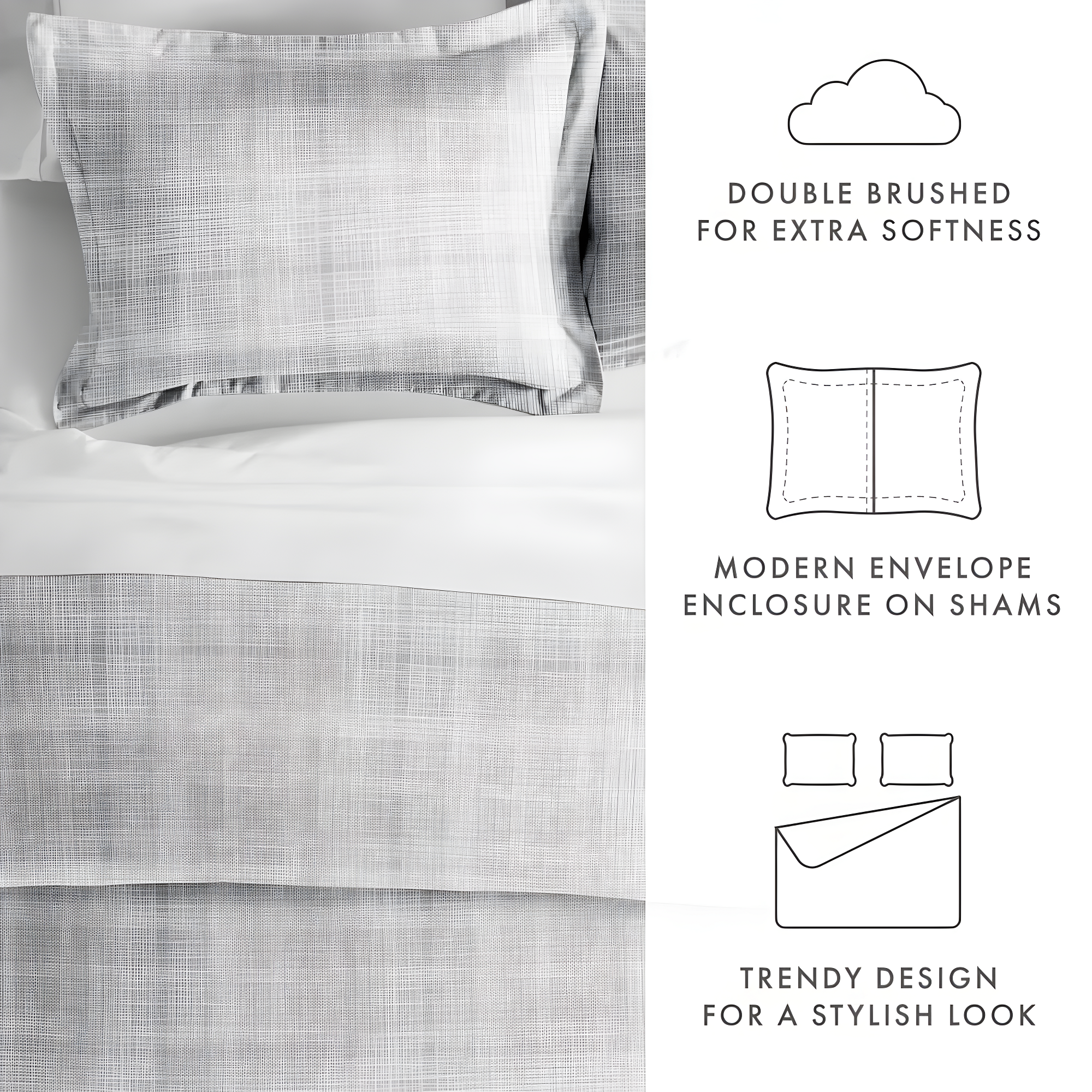 Becky Cameron Simply Soft Thatch Pattern Duvet Cover Set & Reviews | Wayfair