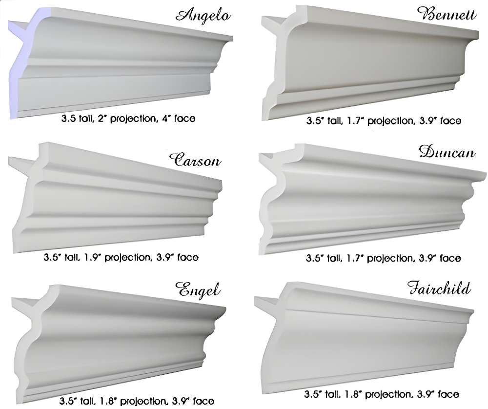 4.5'' H x 95.5'' W x 3'' D Plastic Crown (Set of 11)