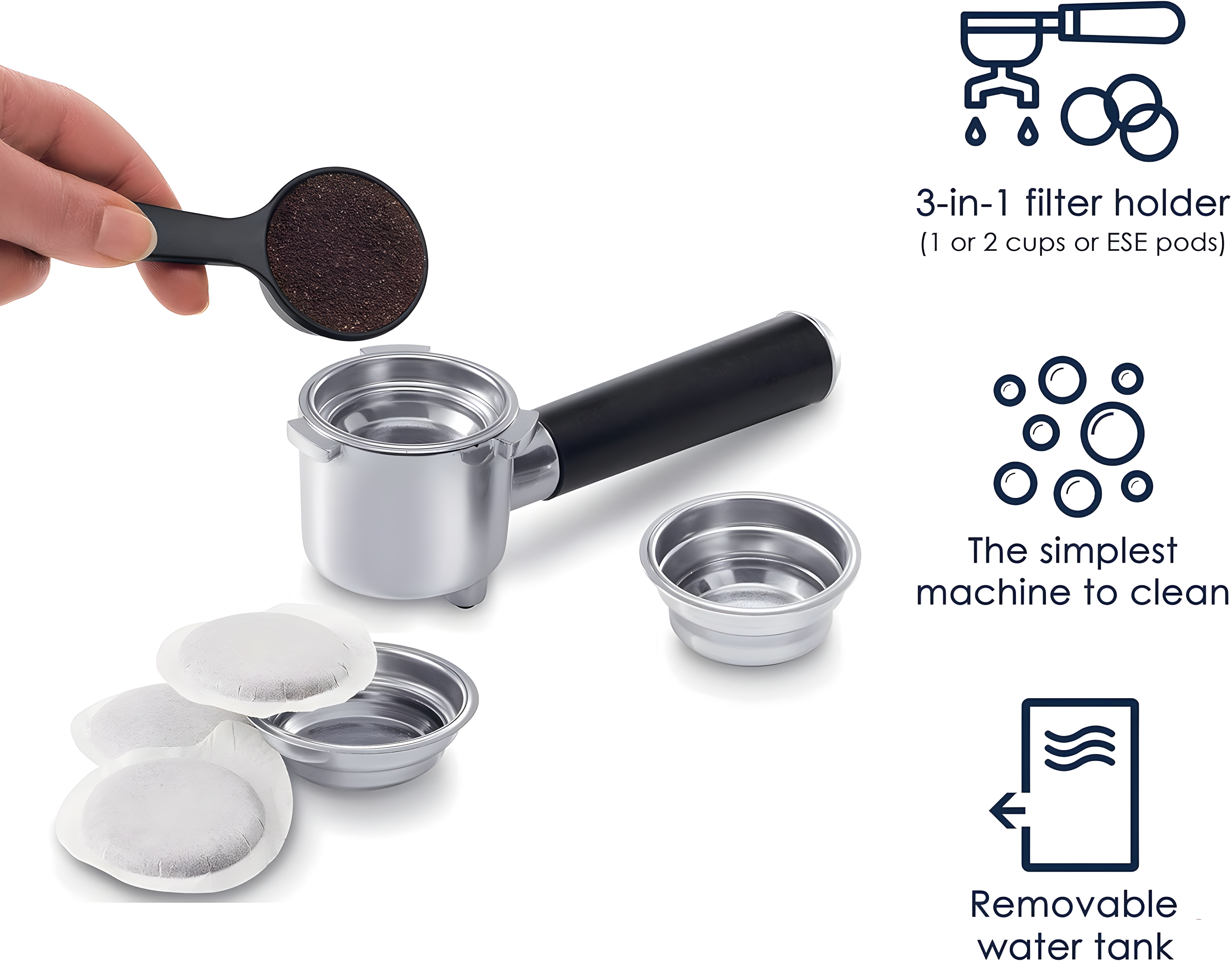 De'Longhi ® Stainless Steel Pump Espresso Maker