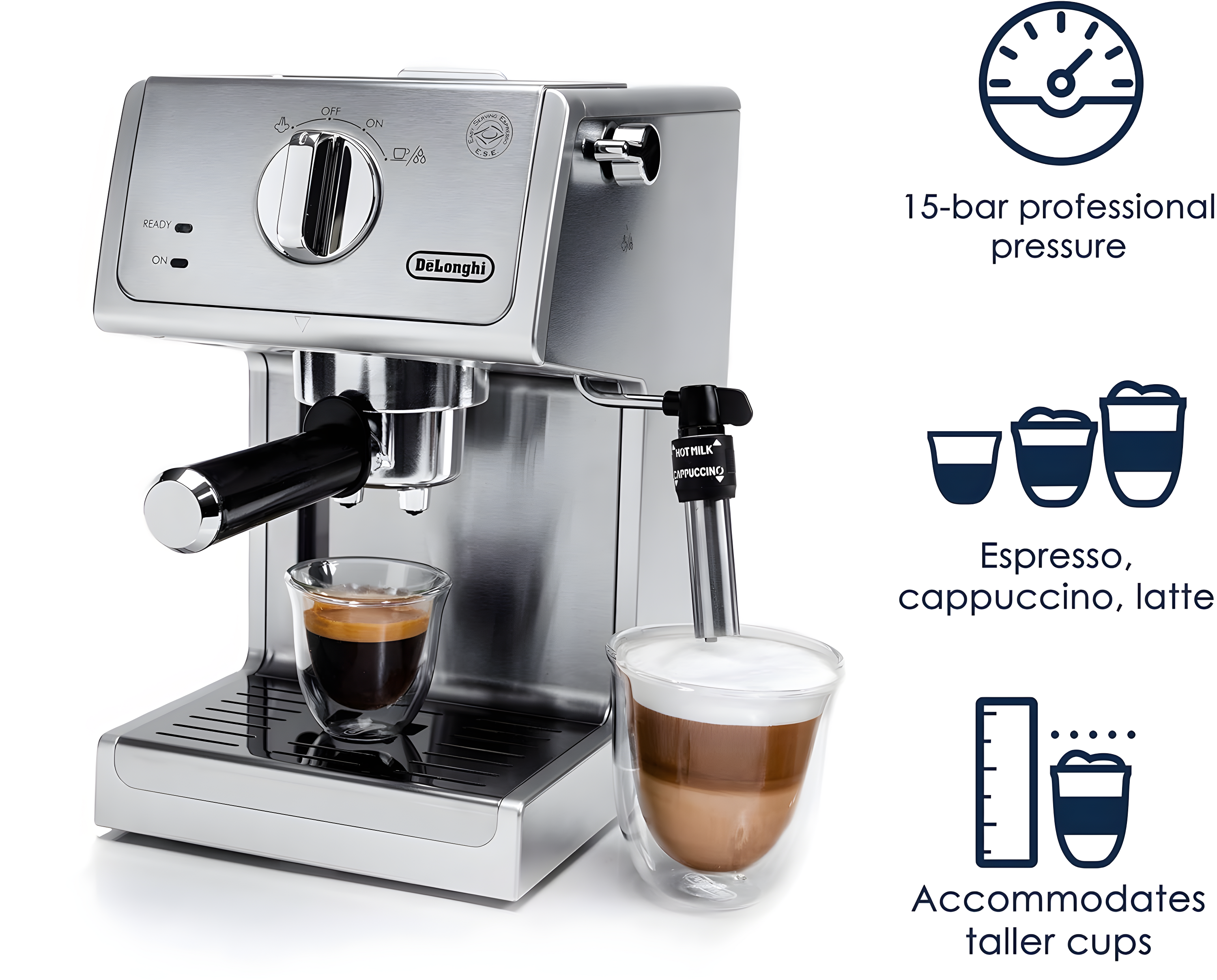 De'Longhi ® Stainless Steel Pump Espresso Maker