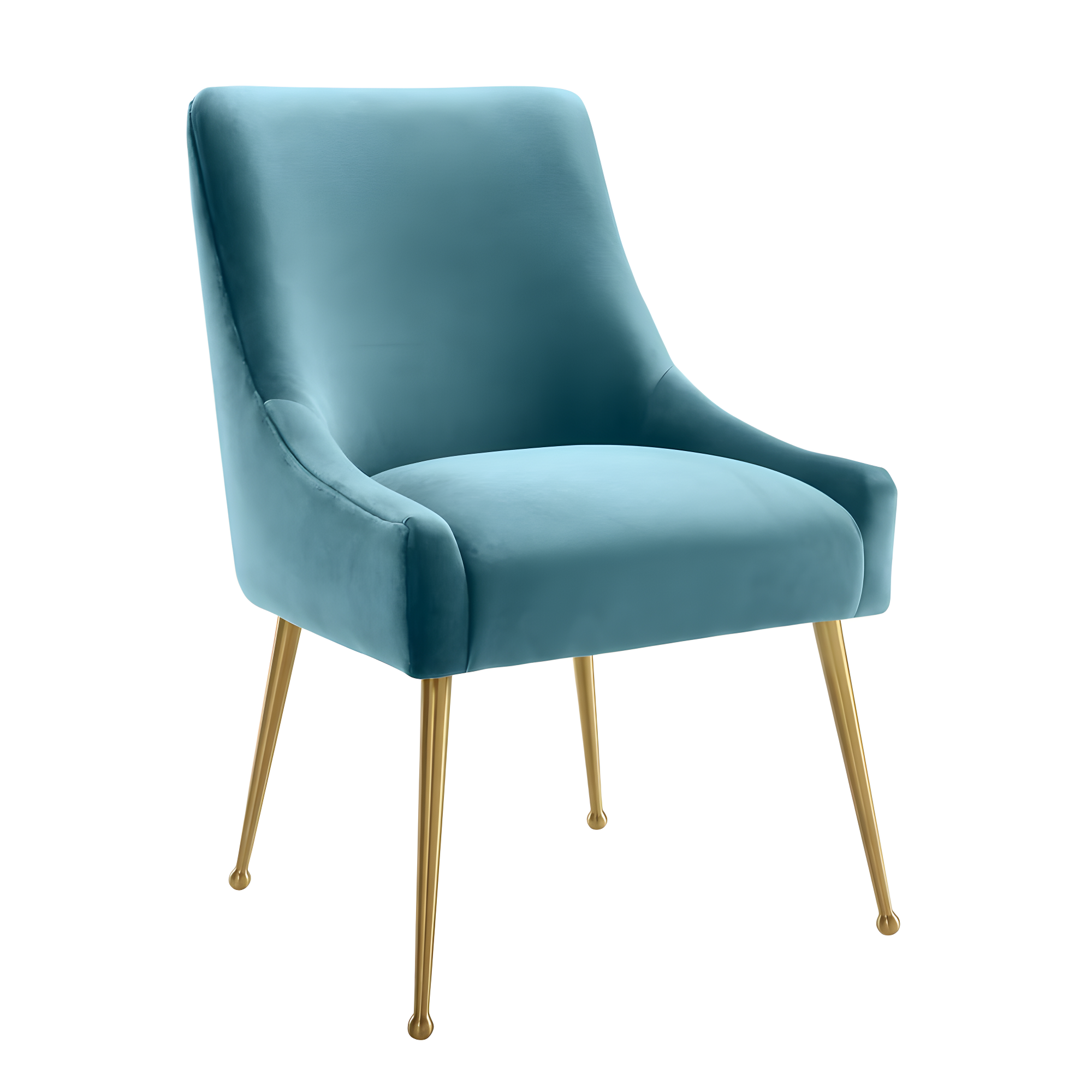 Beatrix 19'' H Velvet Upholstered Metal Parsons Chair