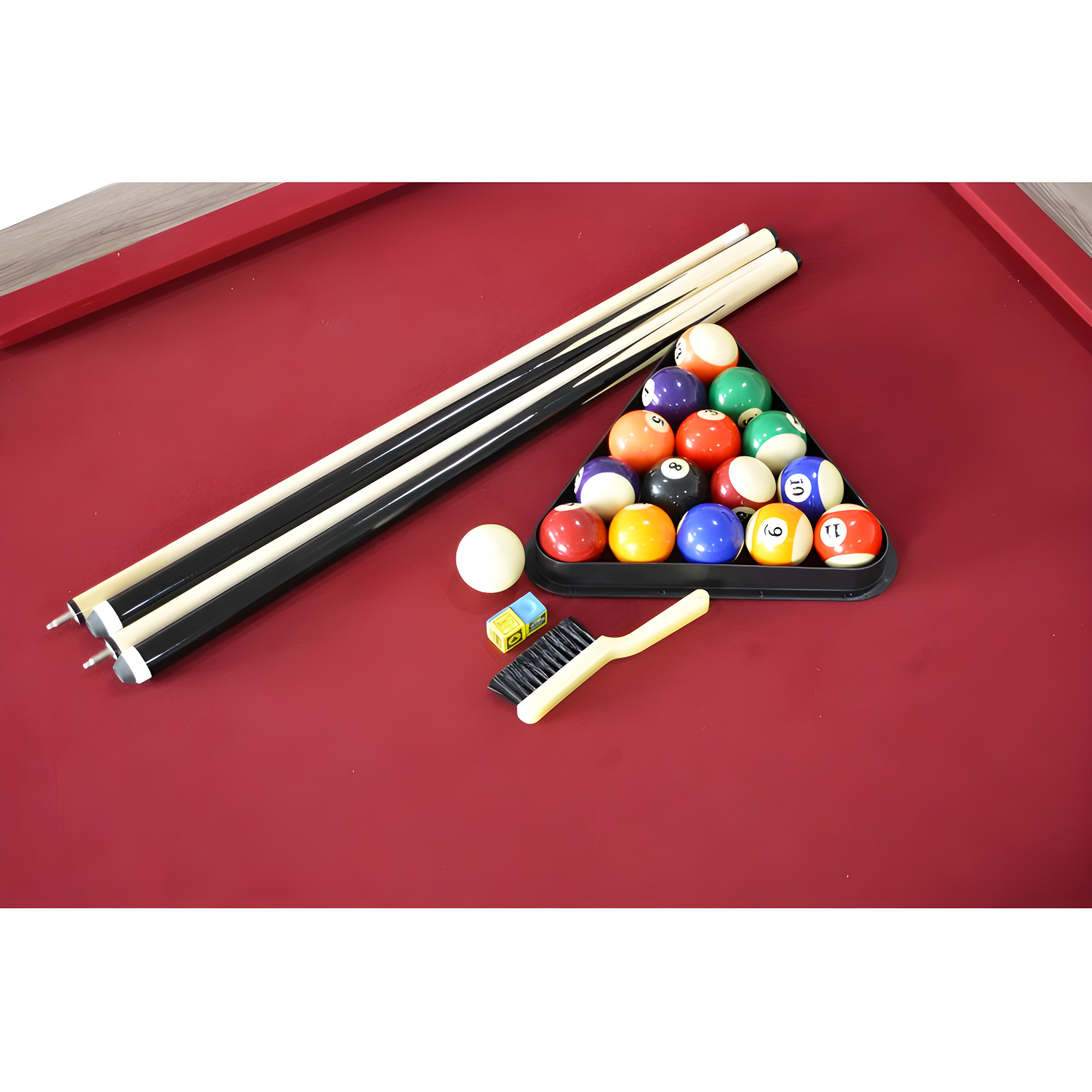 Hathaway Newport Stylish 7 Ft Multi Game Pool Table Combo with Dining Top and Ping Pong – Includes Benches for Home Storage and Accessories