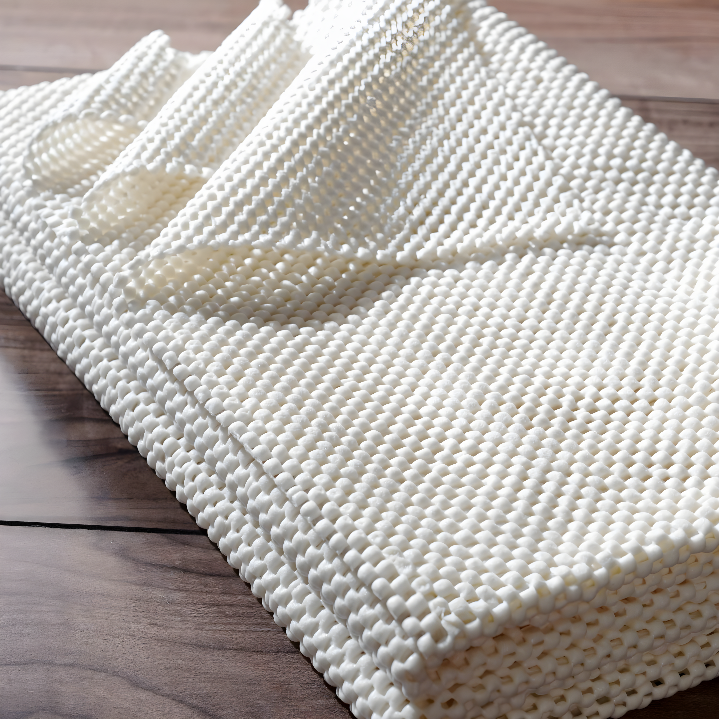 White Solid Loomed Area Rug 10'x14' - nuLOOM: Skid-Resistant Rectangle Rug Pad, Polyamide Material