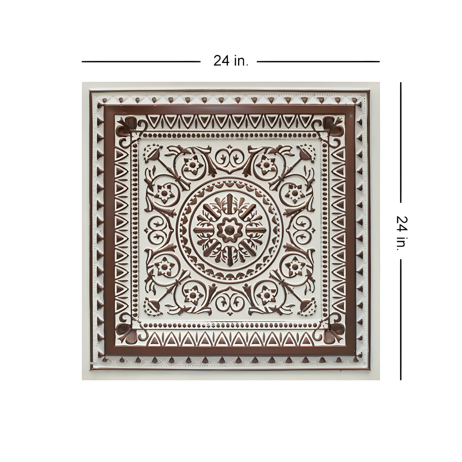 Marseille 24'' W Textured PVC Drop-In Ceiling Tile In Antique Gold