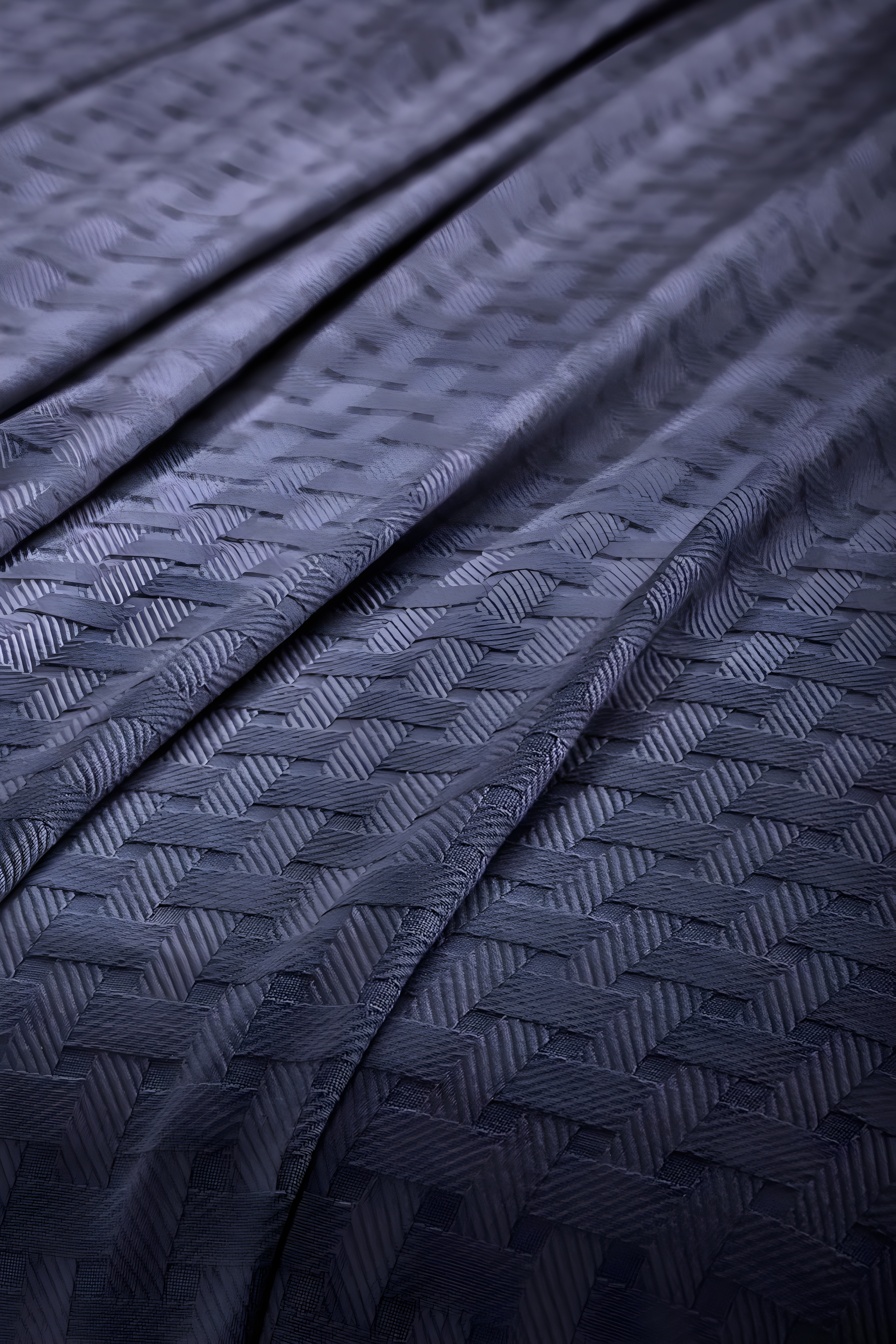 Superior Basketweave All-Season Cotton Blanket, Throw (Non-Standard), Navy Blue