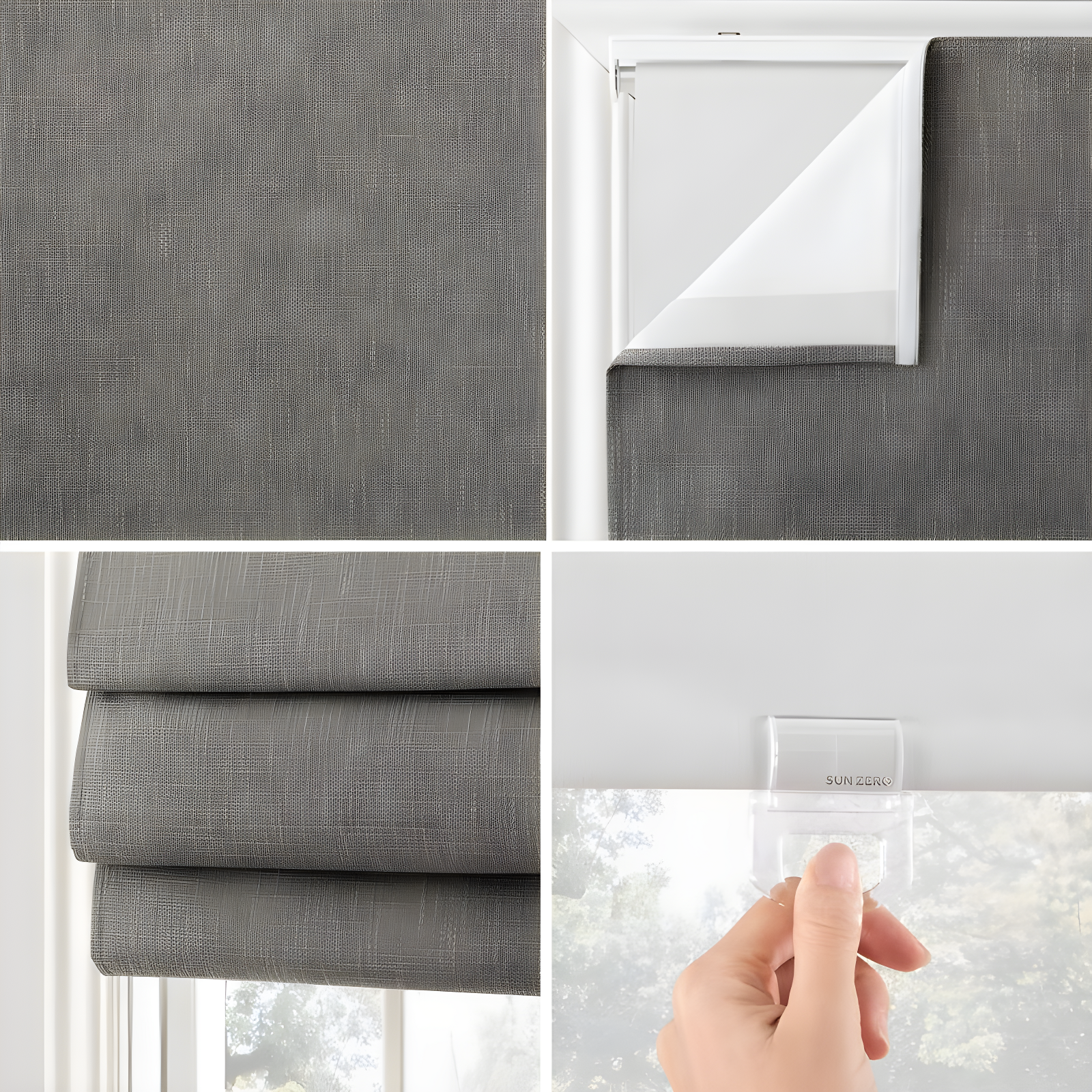 Pryer Textured 100% Blackout Cordless Roman Shade