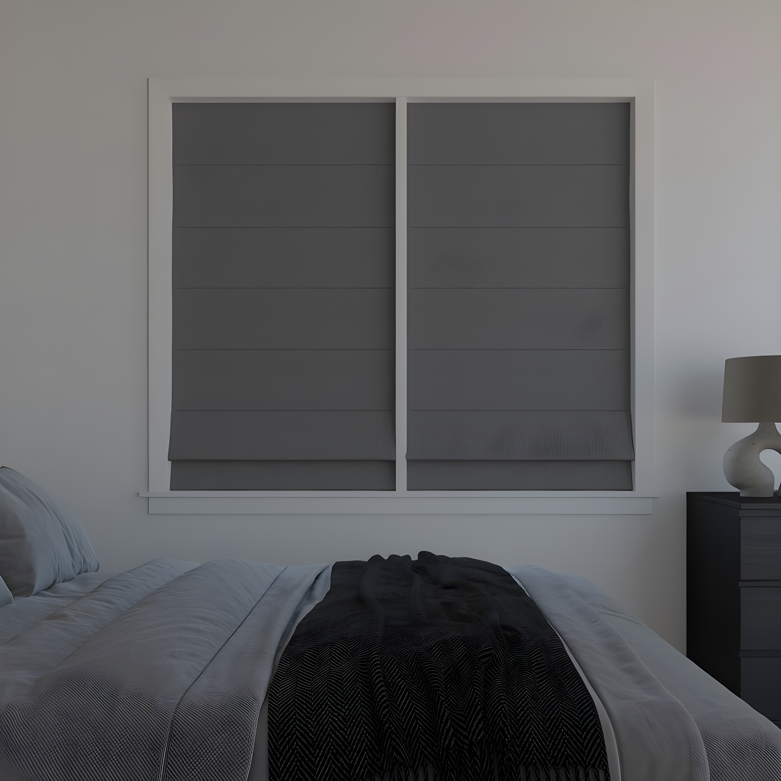 Pryer Textured 100% Blackout Cordless Roman Shade