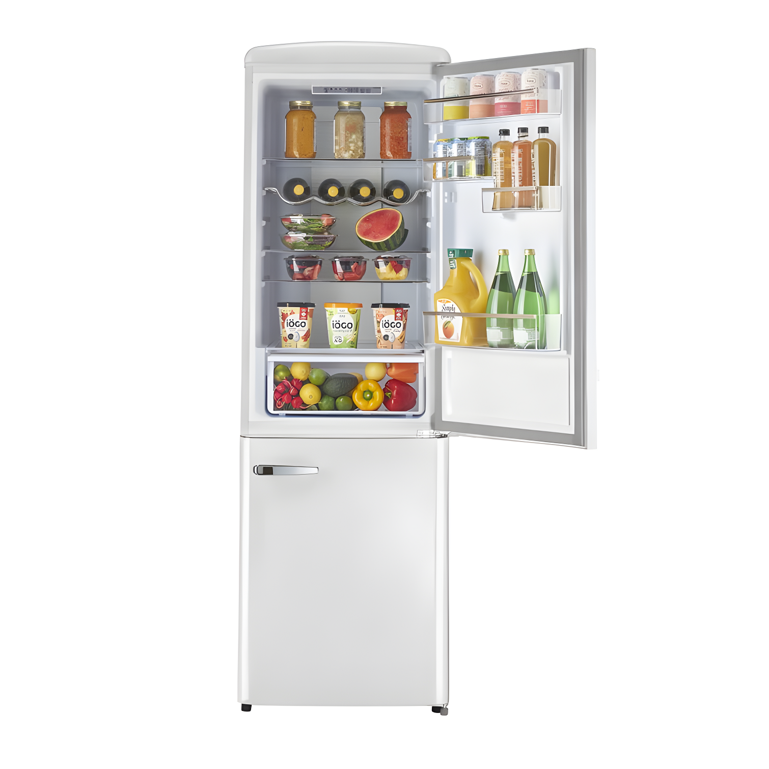 Unique Appliances Classic Retro 23.6" Frost-Free 11.7 cu. ft. Energy Star Certified Bottom Freezer Refrigerator UGP-330L W AC