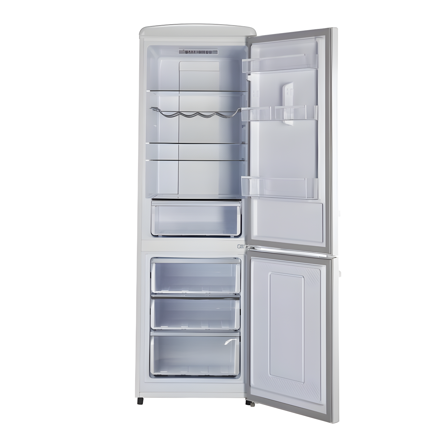 Unique Appliances Classic Retro 23.6" Frost-Free 11.7 cu. ft. Energy Star Certified Bottom Freezer Refrigerator UGP-330L W AC