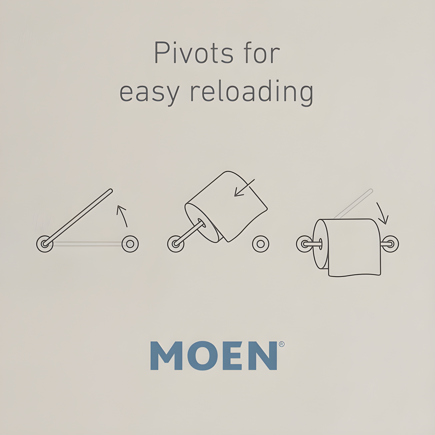 Moen Retreat Wall Mounted Pivoting Toilet Paper Holder DN8308BN