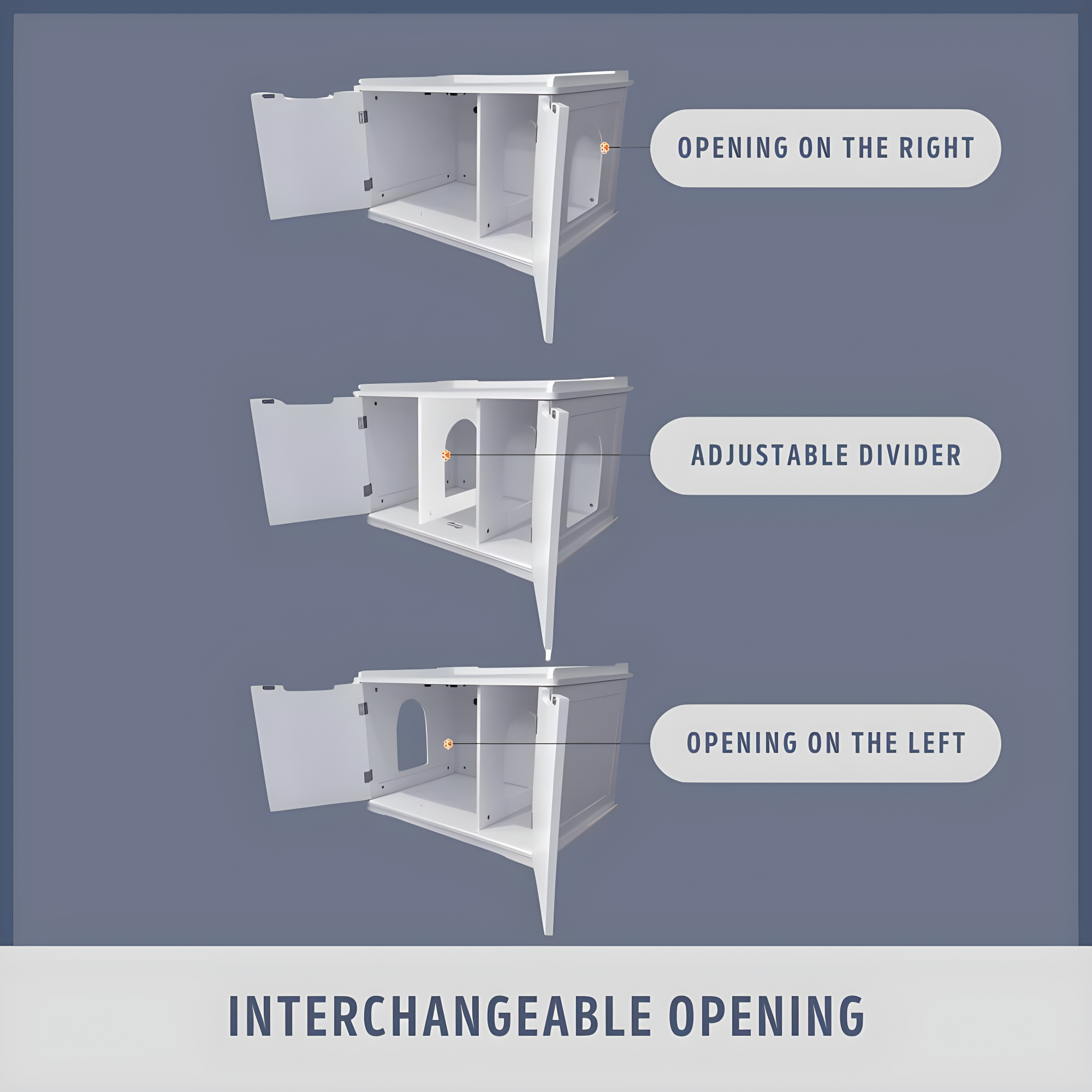 TRIXIE XL Furniture Style Litter Box Enclosure and Pet Home, Hidden Cat Litter Box