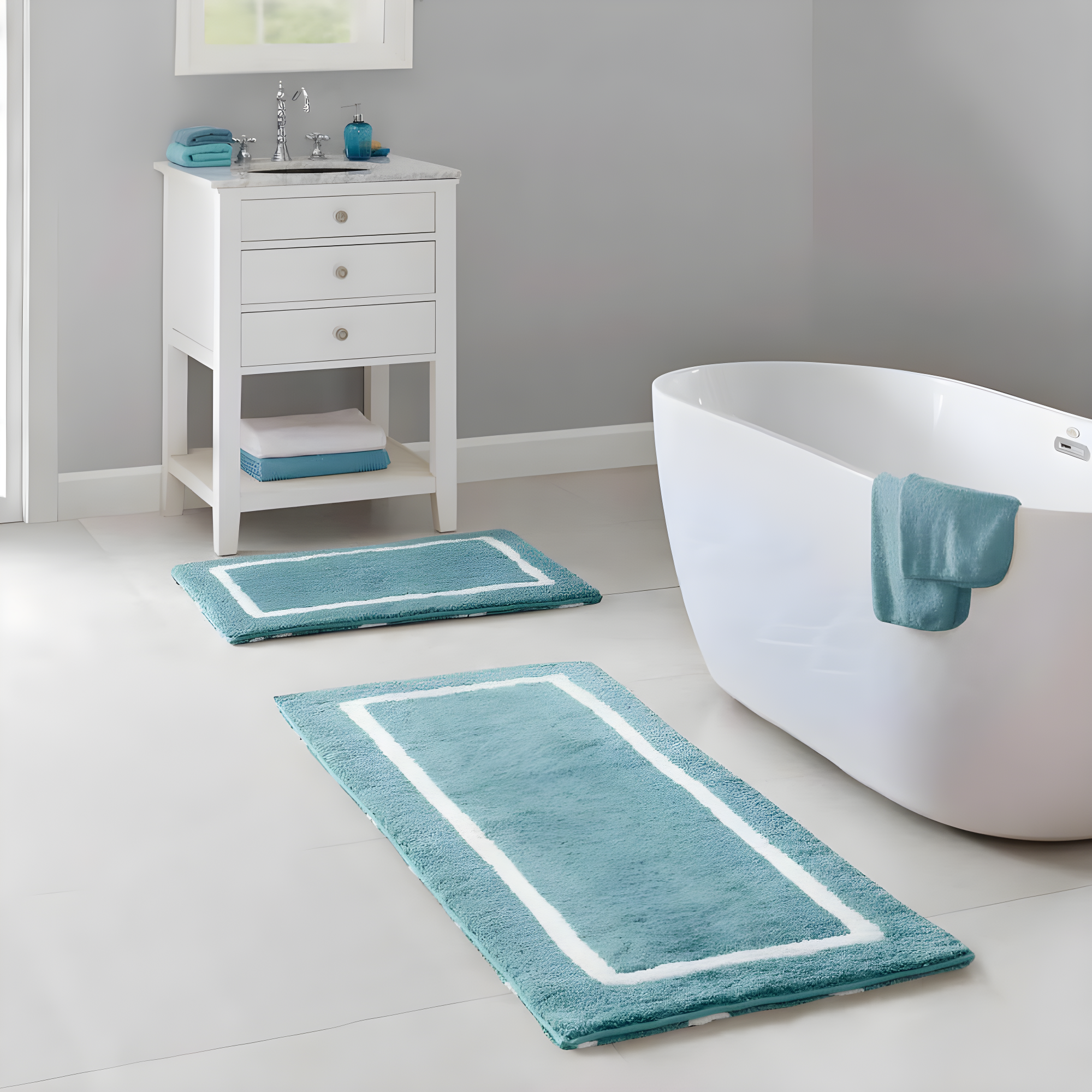 Madison Park Bittman Reversible High Pile Tufted Bath Rug