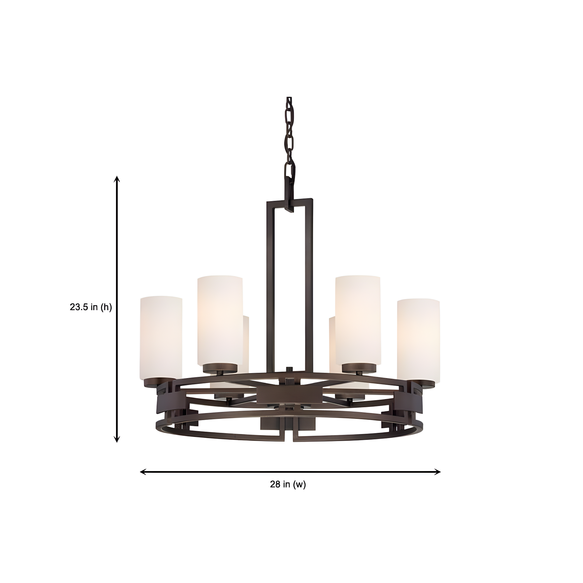 Designers Fountain Del Ray Flemish Bronze 6 Light Chandelier, 83886-FBZ