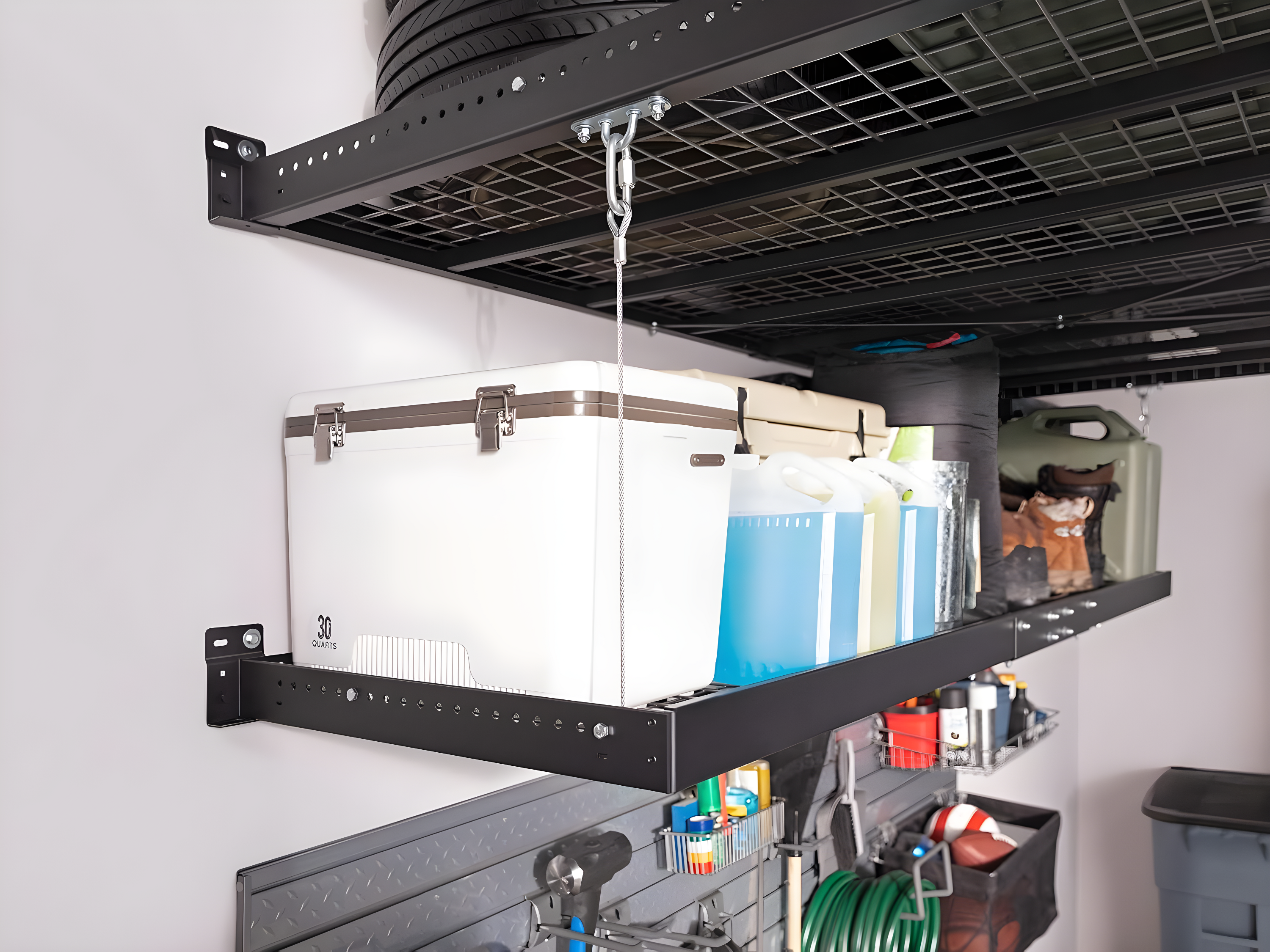 NewAge Products Pro Series 2 ft. x 4 ft. Wall Mounted Steel Shelf