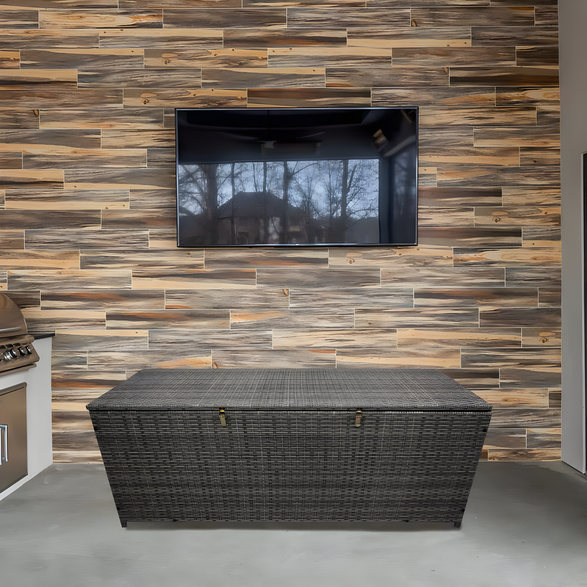 Oakland Living Oakland Living 53'' W 113 Gallons Water Resistant Wicker Deck Box