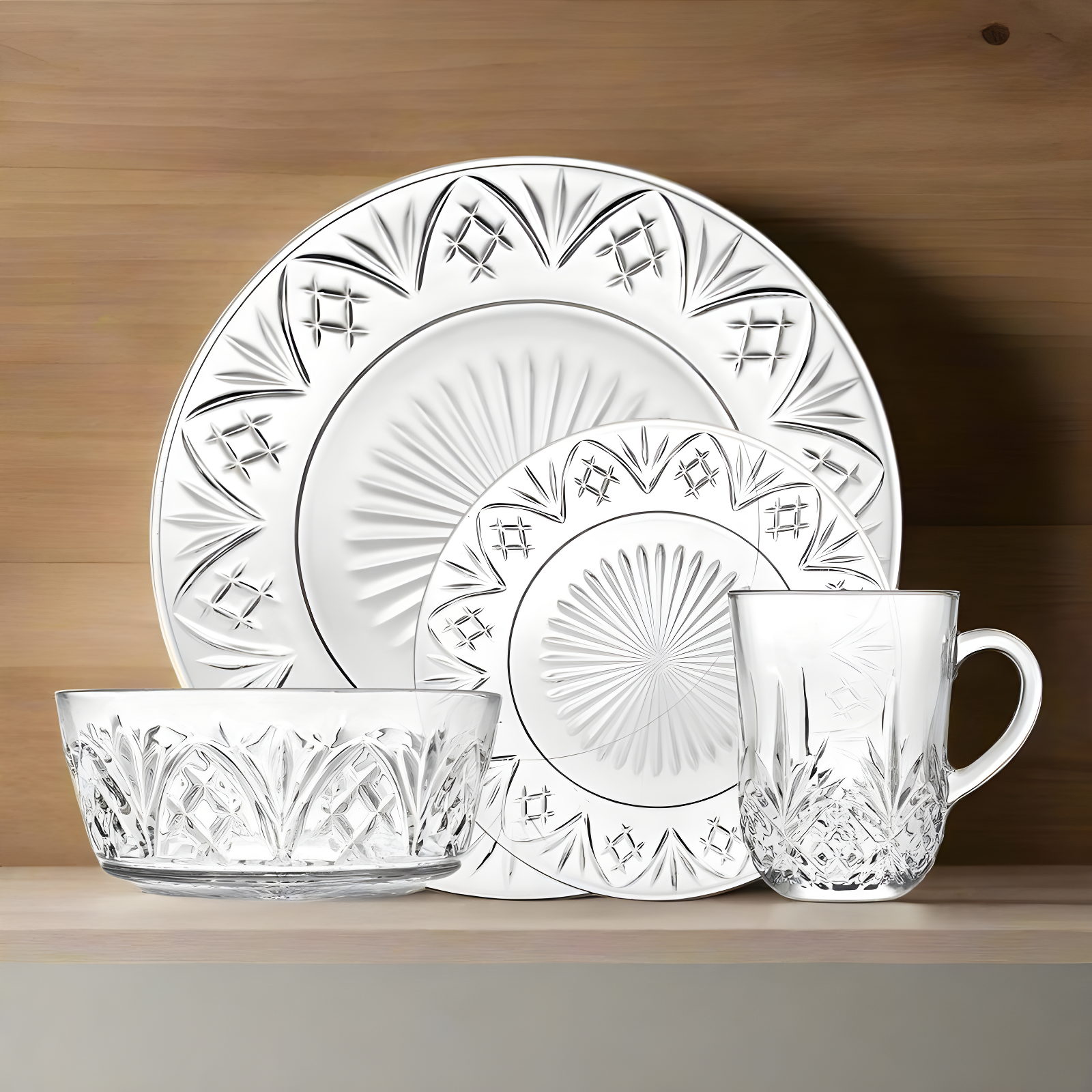 Godinger Silver Art Co Dublin Crystal Cereal Bowl 18oz (Set of 4)