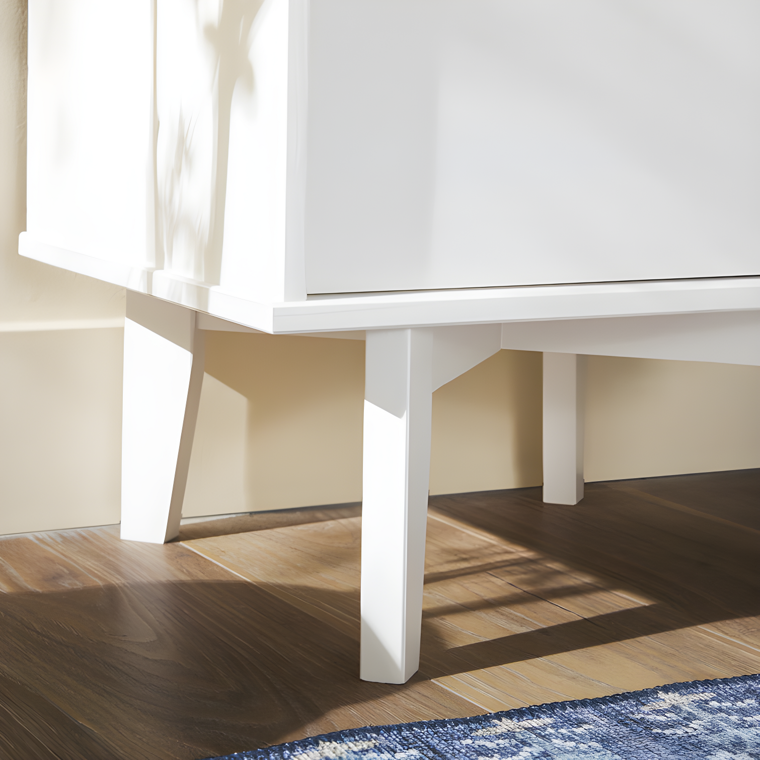 Mags Solid Wood Groove 2-Drawer Nightstand